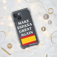 Carcasa transparente para iPhone® Make España Great Again