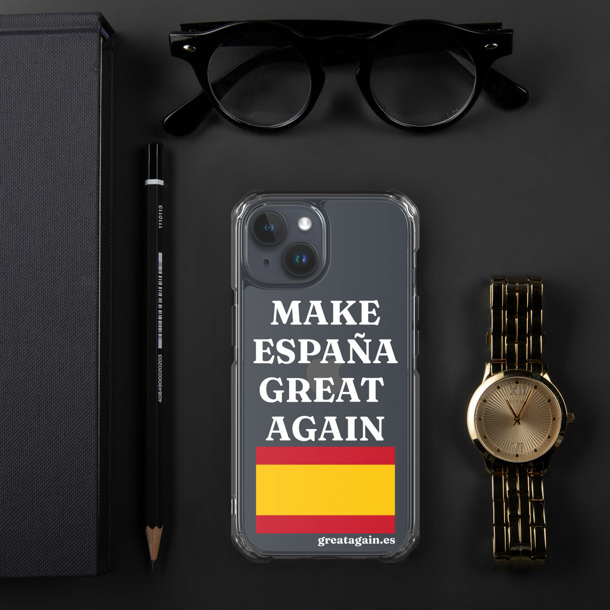 Carcasa transparente para iPhone® Make España Great Again