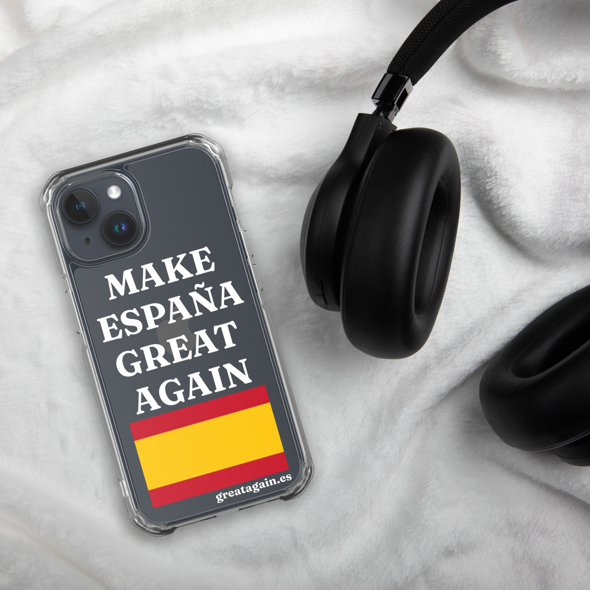 Carcasa transparente para iPhone® Make España Great Again