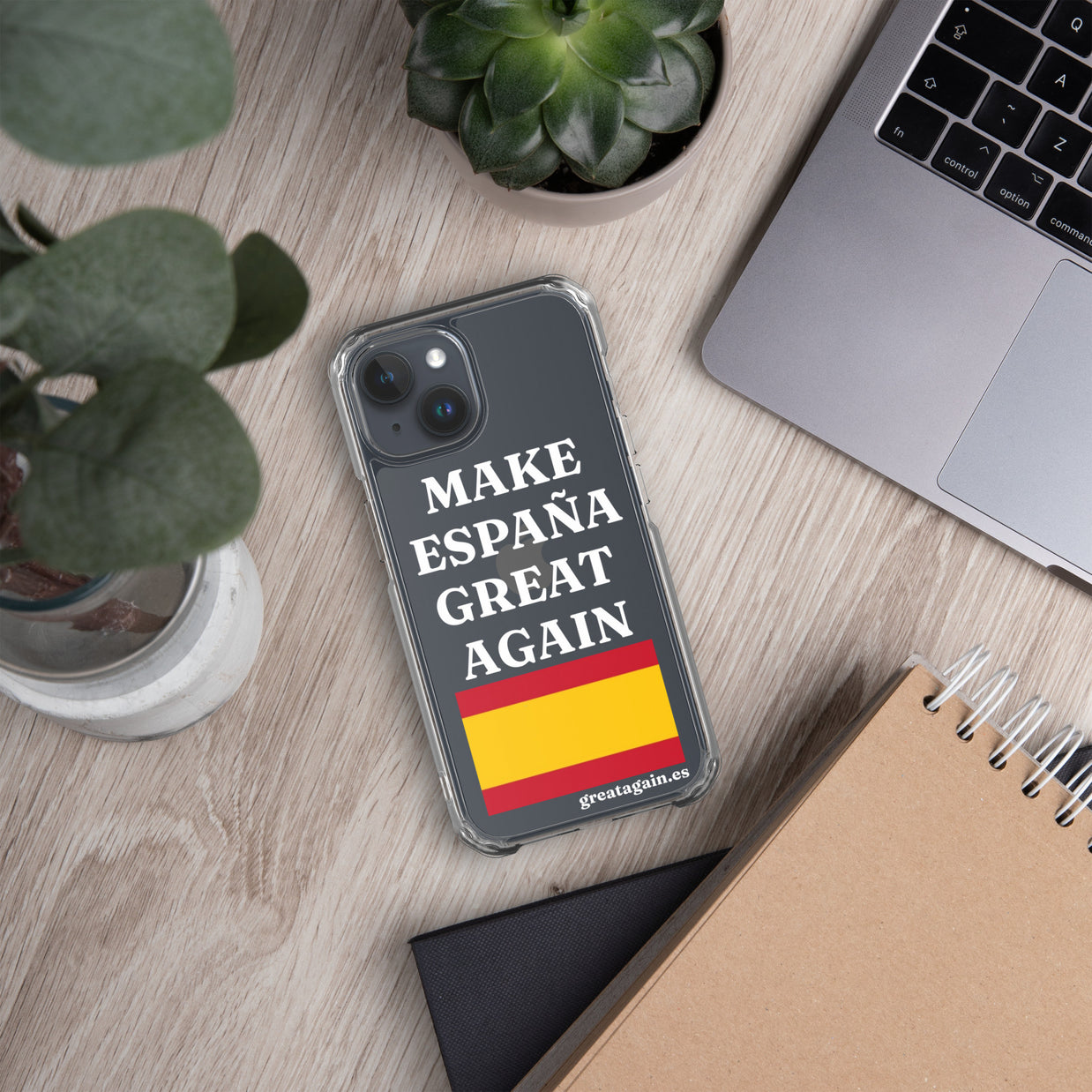 Carcasa transparente para iPhone® Make España Great Again
