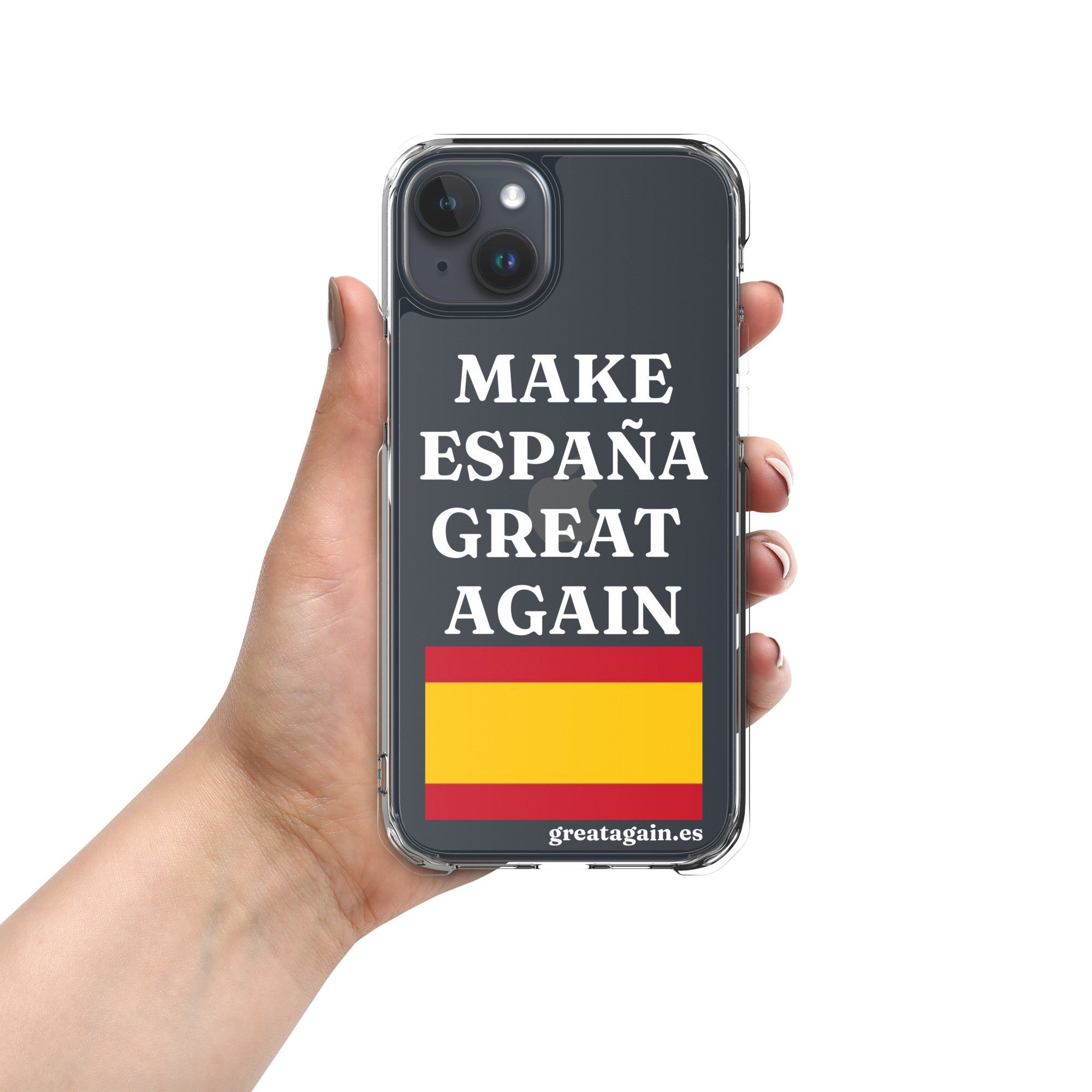 Carcasa transparente para iPhone® Make España Great Again