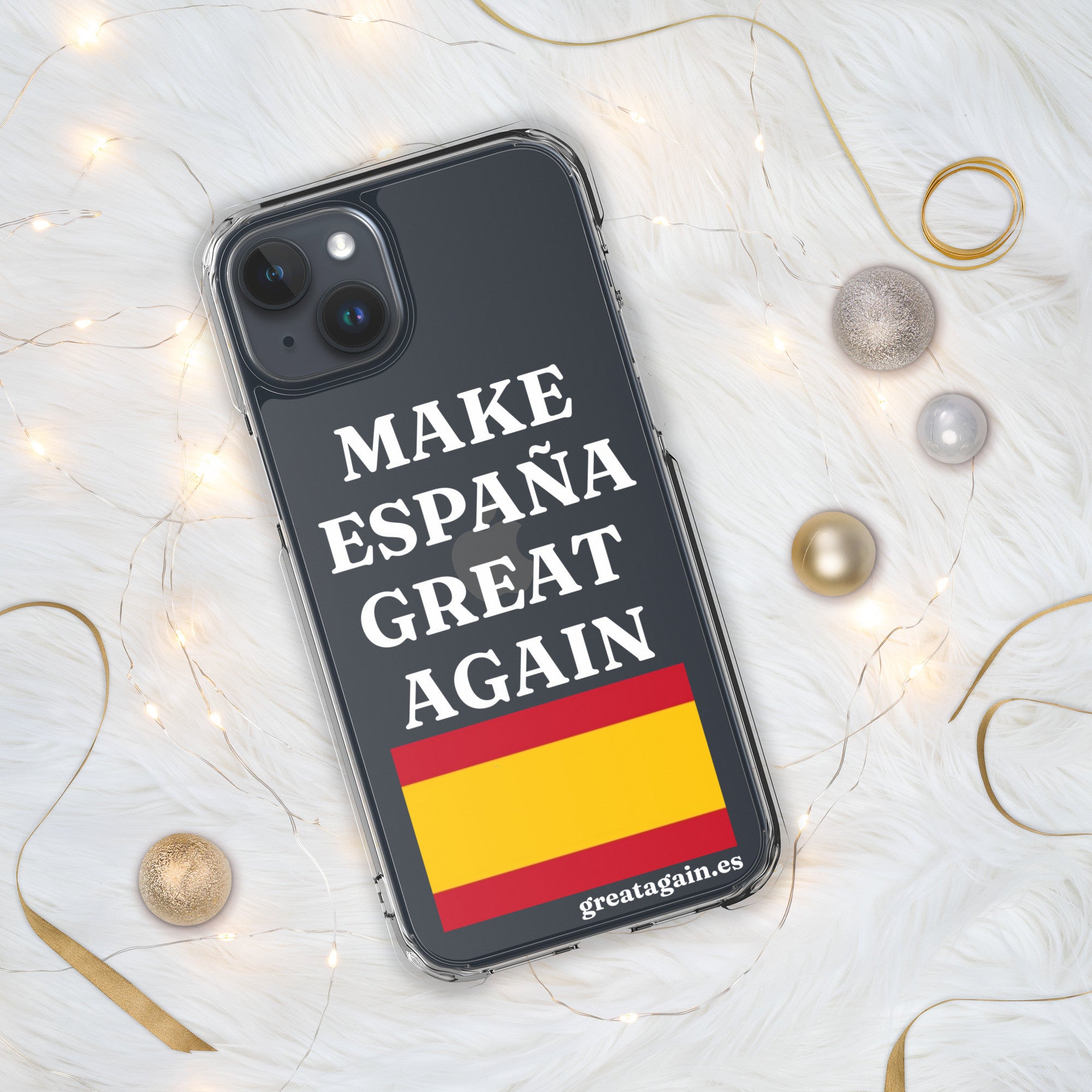 Carcasa transparente para iPhone® Make España Great Again