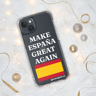 Carcasa transparente para iPhone® Make España Great Again