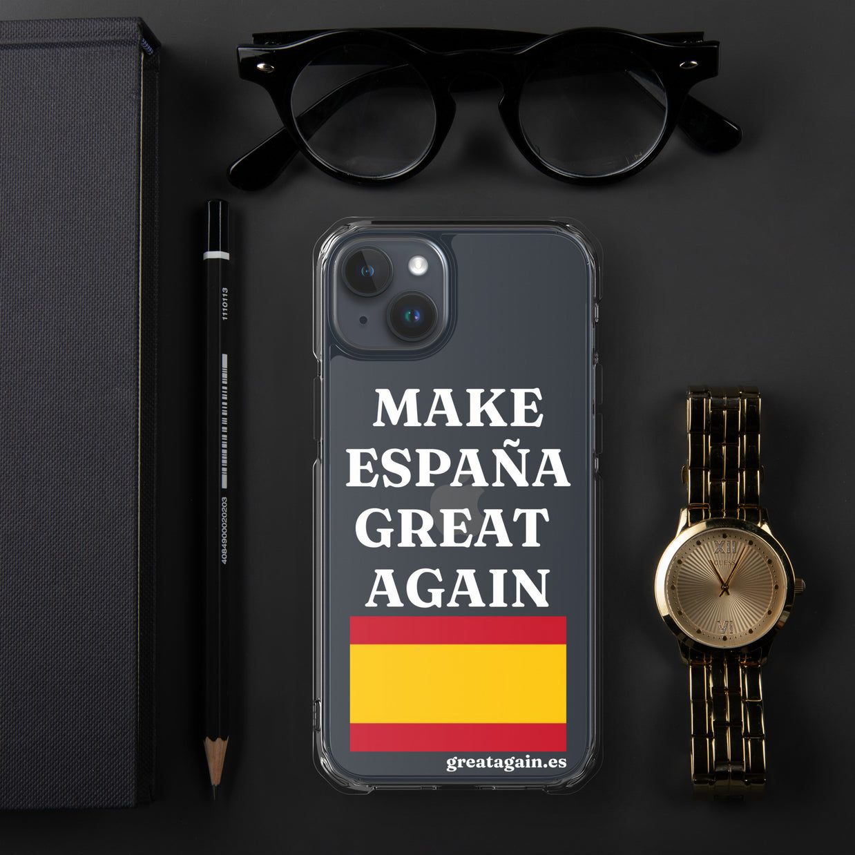 Carcasa transparente para iPhone® Make España Great Again