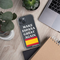 Carcasa transparente para iPhone® Make España Great Again