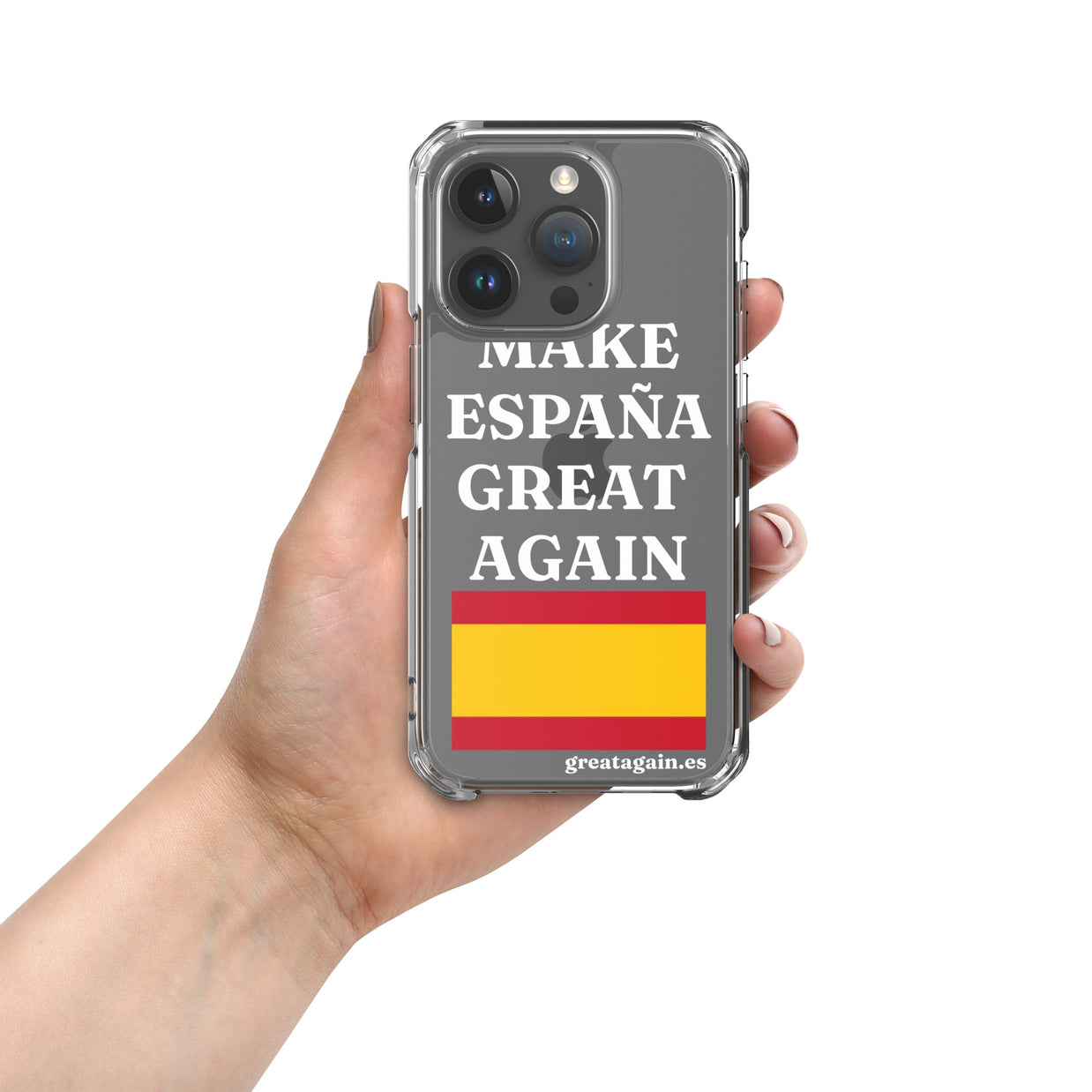 Carcasa transparente para iPhone® Make España Great Again