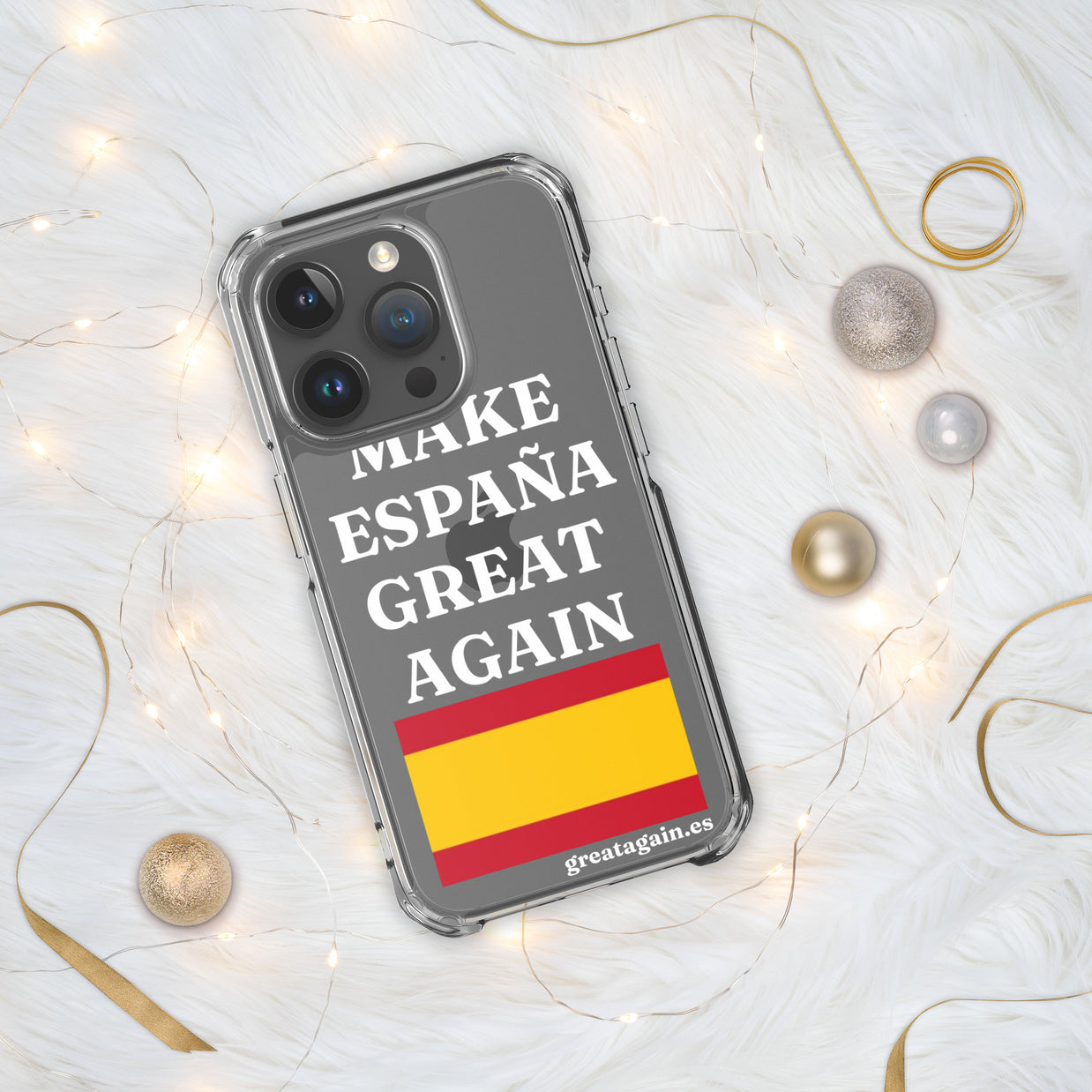 Carcasa transparente para iPhone® Make España Great Again