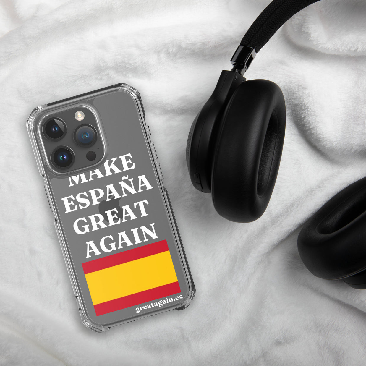 Carcasa transparente para iPhone® Make España Great Again