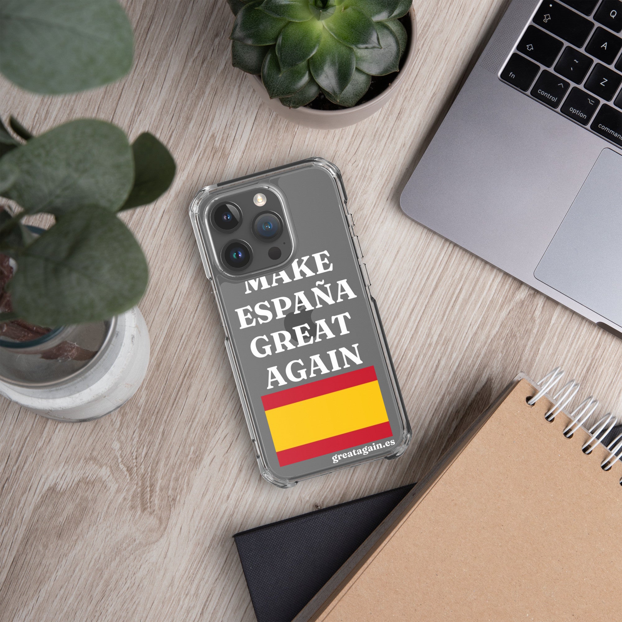Carcasa transparente para iPhone® Make España Great Again
