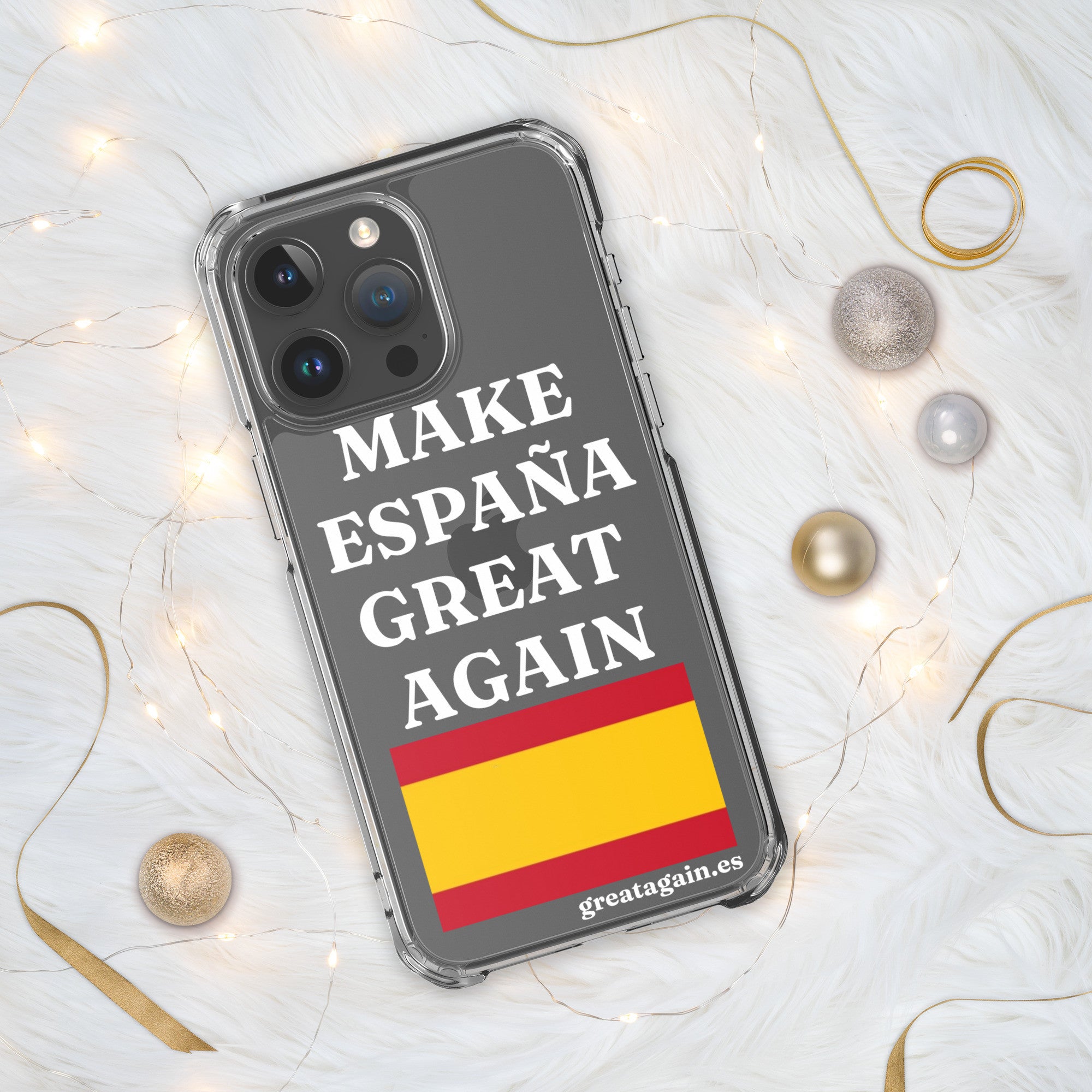 Carcasa transparente para iPhone® Make España Great Again