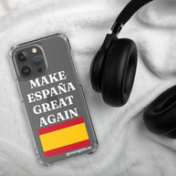 Carcasa transparente para iPhone® Make España Great Again