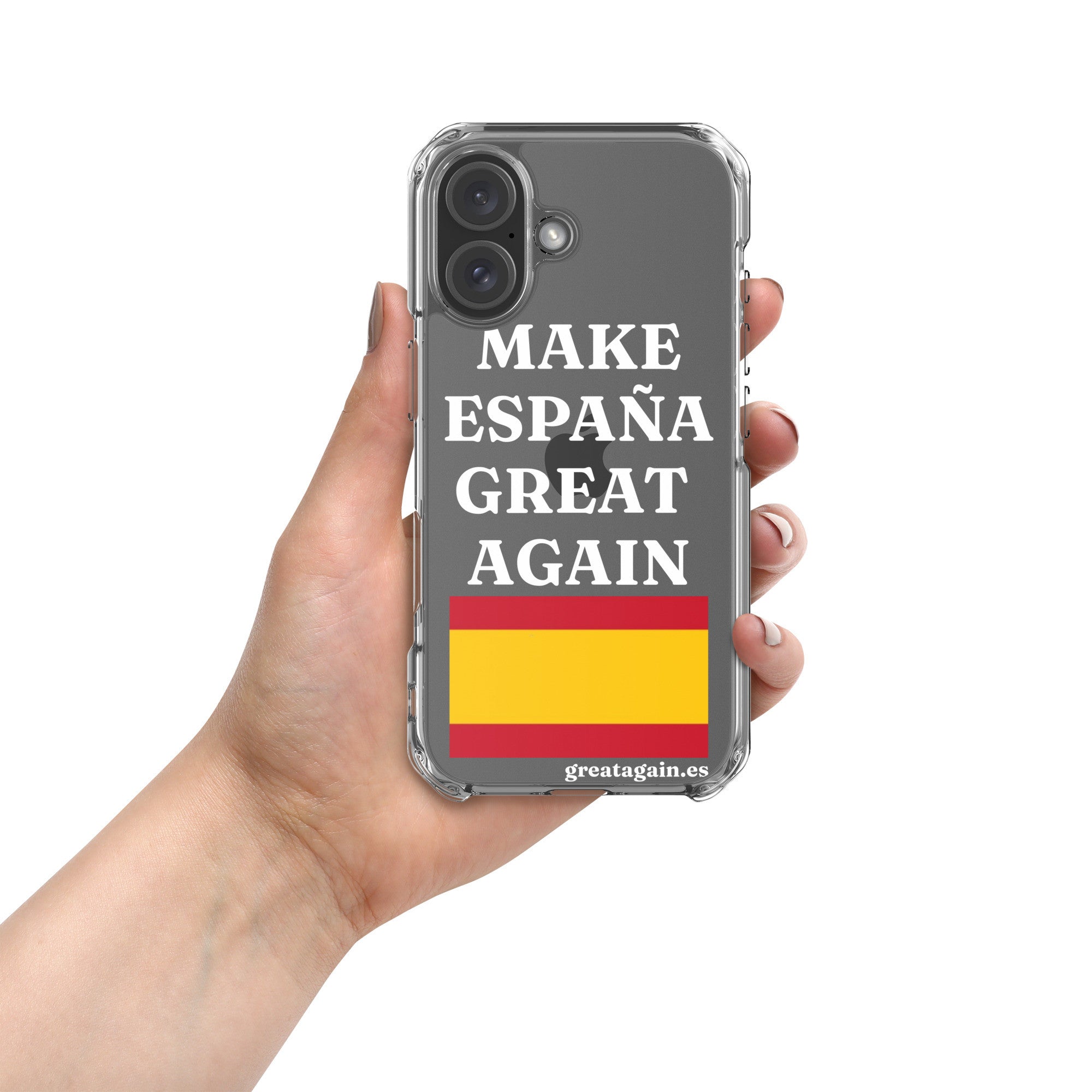 Carcasa transparente para iPhone® Make España Great Again