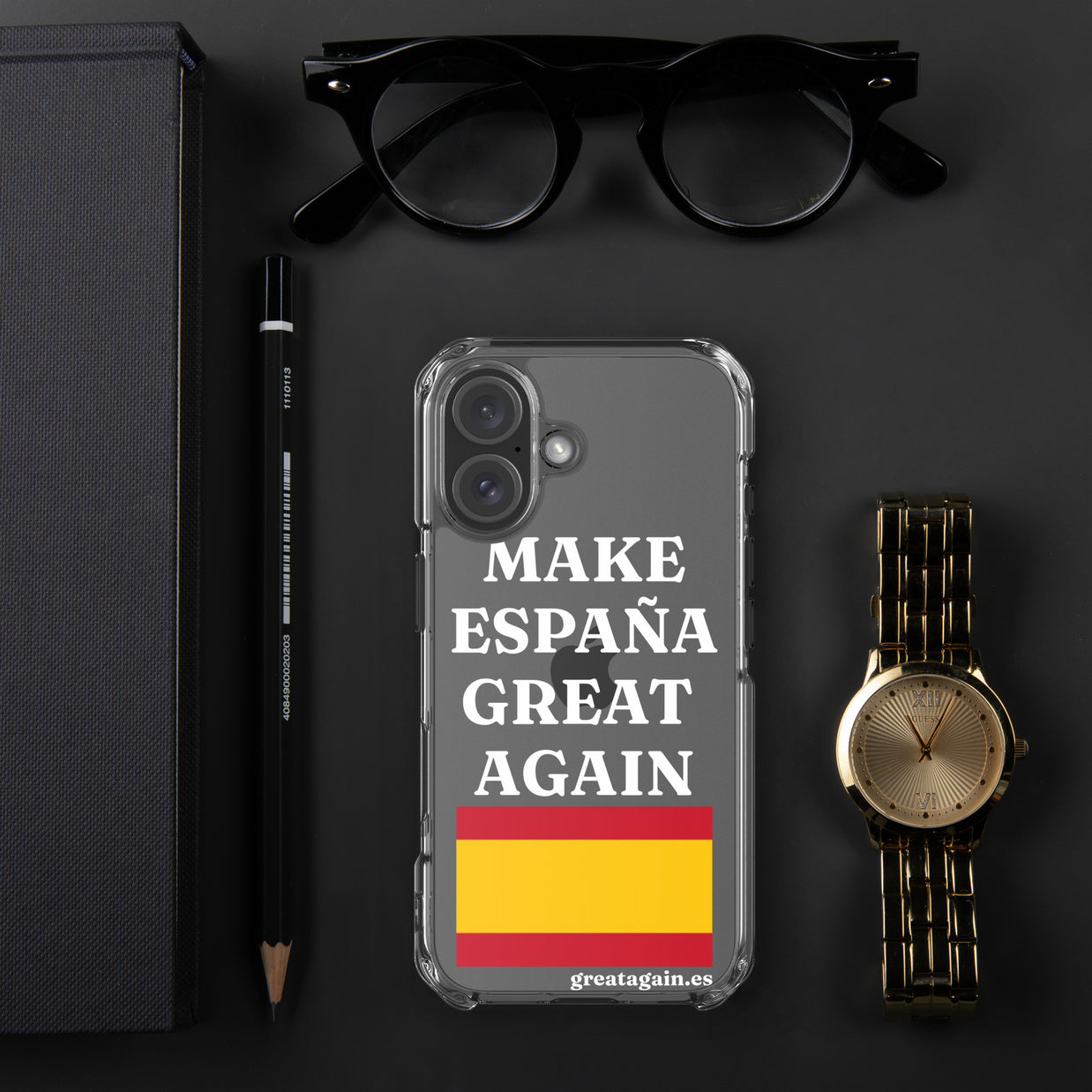 Carcasa transparente para iPhone® Make España Great Again