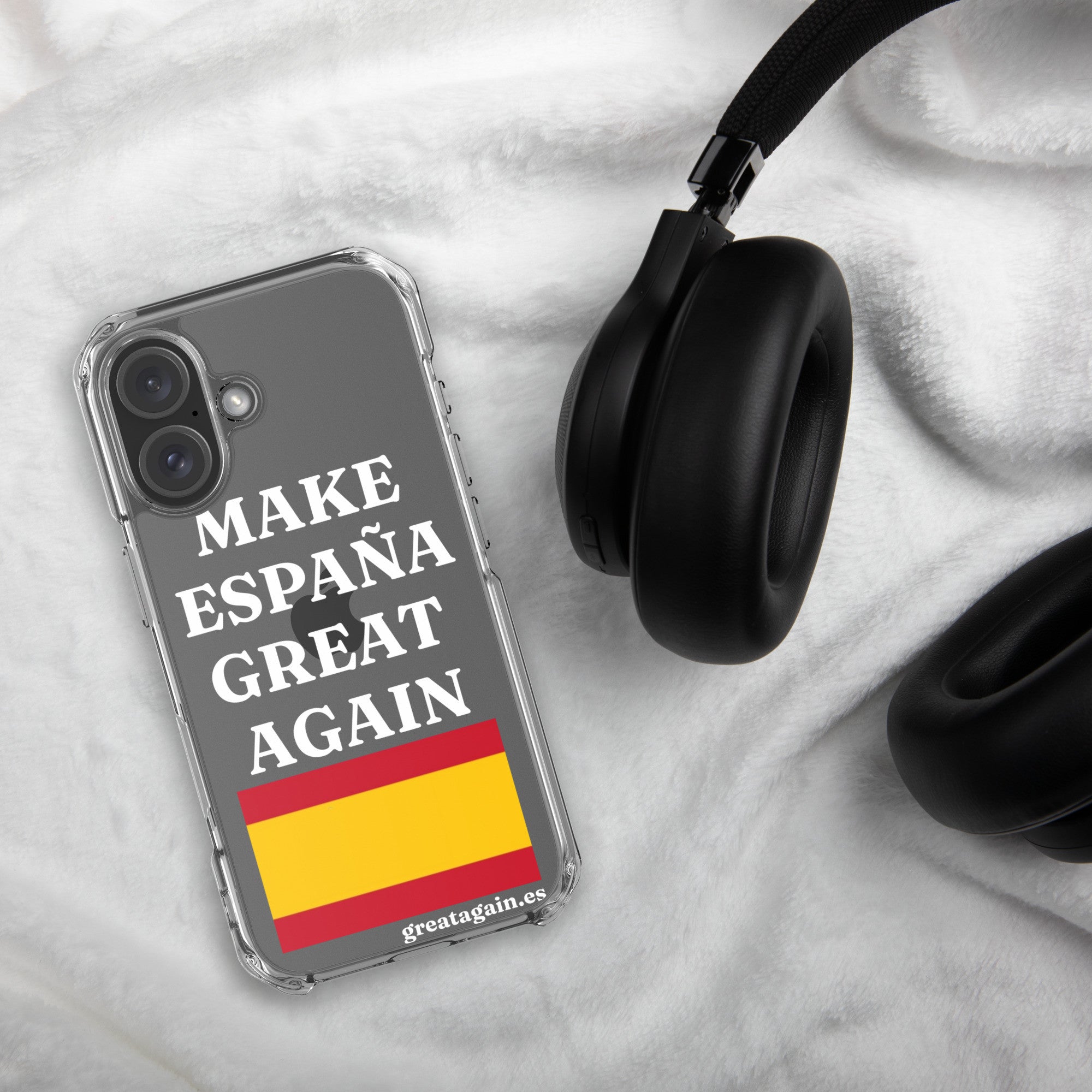 Carcasa transparente para iPhone® Make España Great Again
