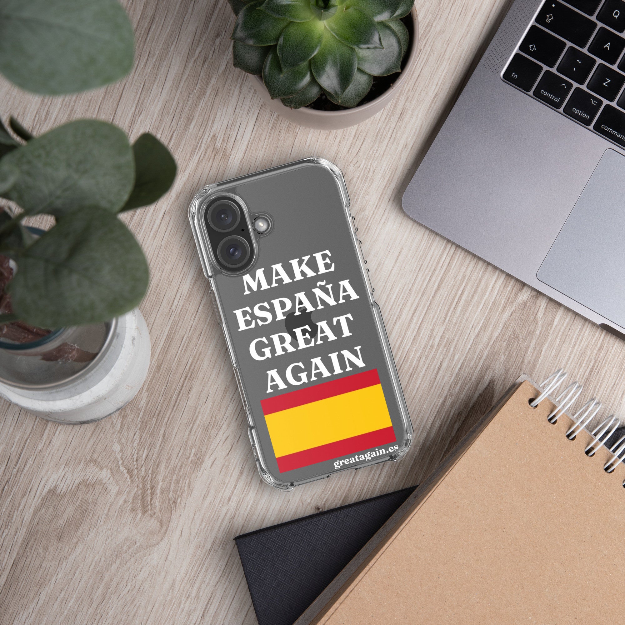 Carcasa transparente para iPhone® Make España Great Again