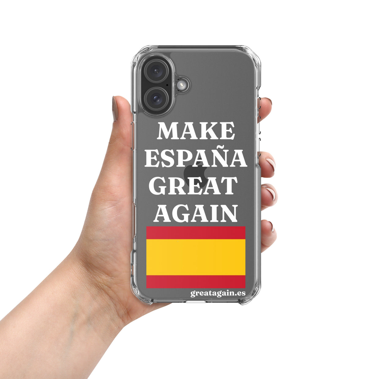 Carcasa transparente para iPhone® Make España Great Again