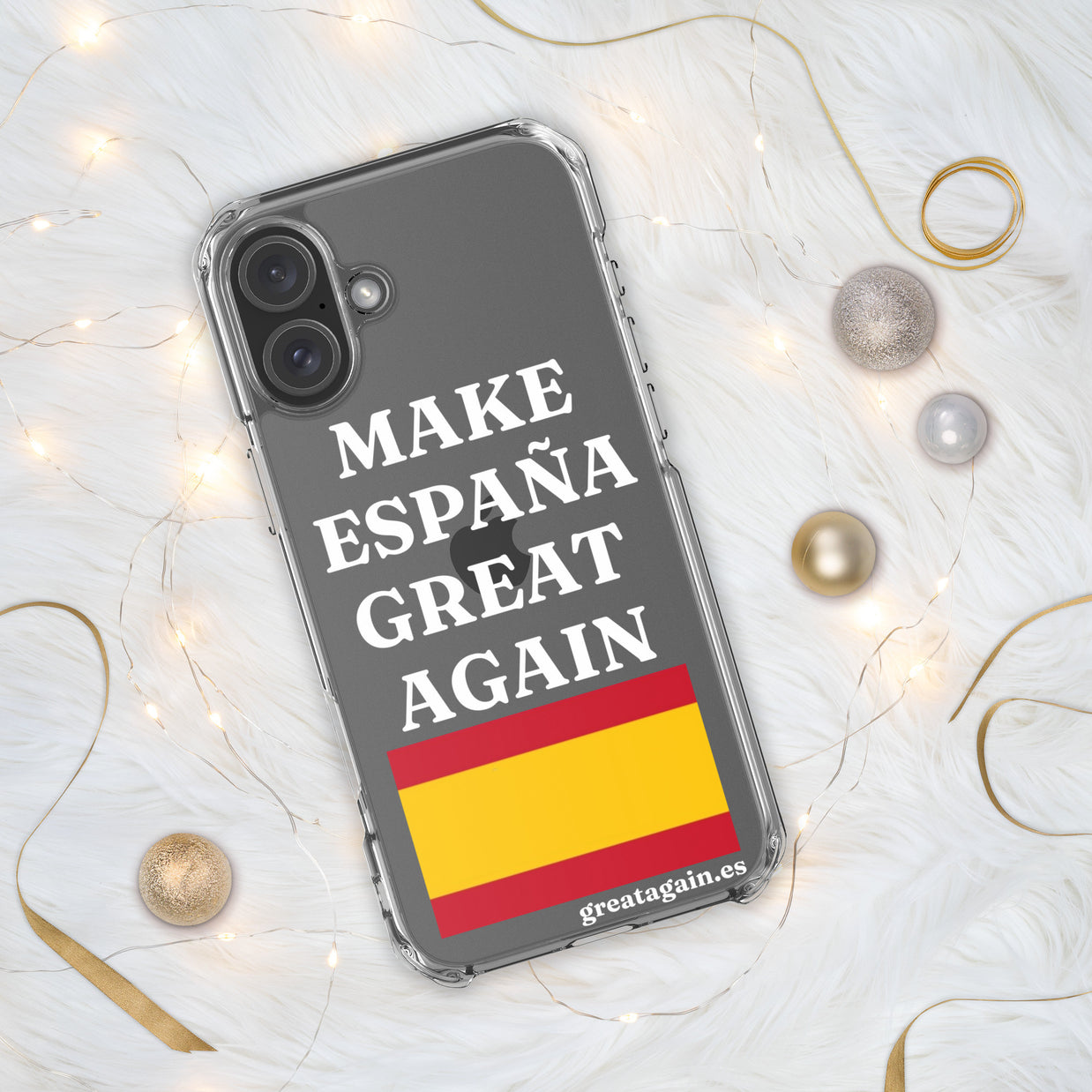 Carcasa transparente para iPhone® Make España Great Again