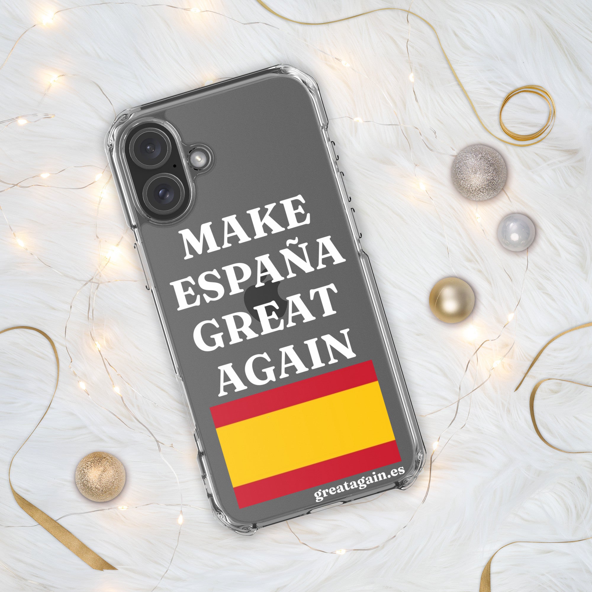 Carcasa transparente para iPhone® Make España Great Again