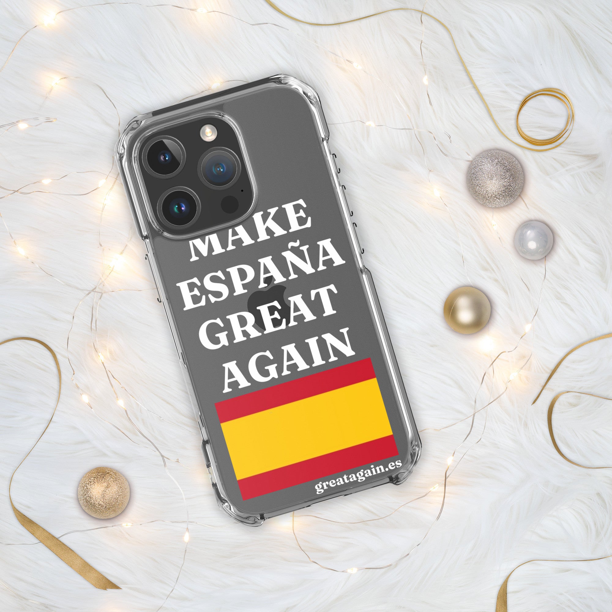 Carcasa transparente para iPhone® Make España Great Again