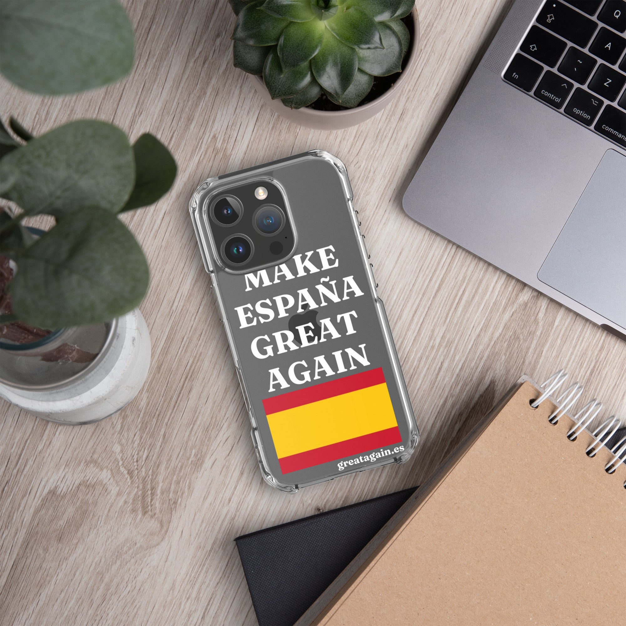 Carcasa transparente para iPhone® Make España Great Again