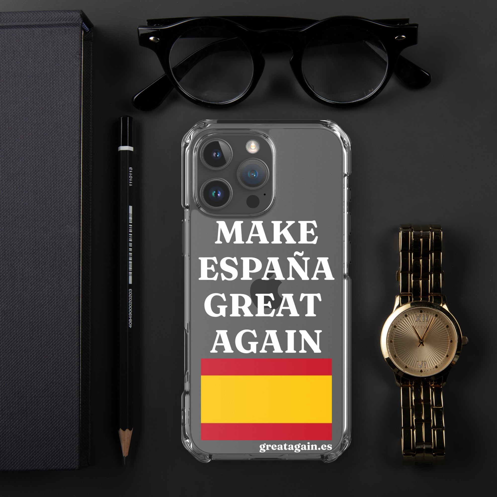 Carcasa transparente para iPhone® Make España Great Again