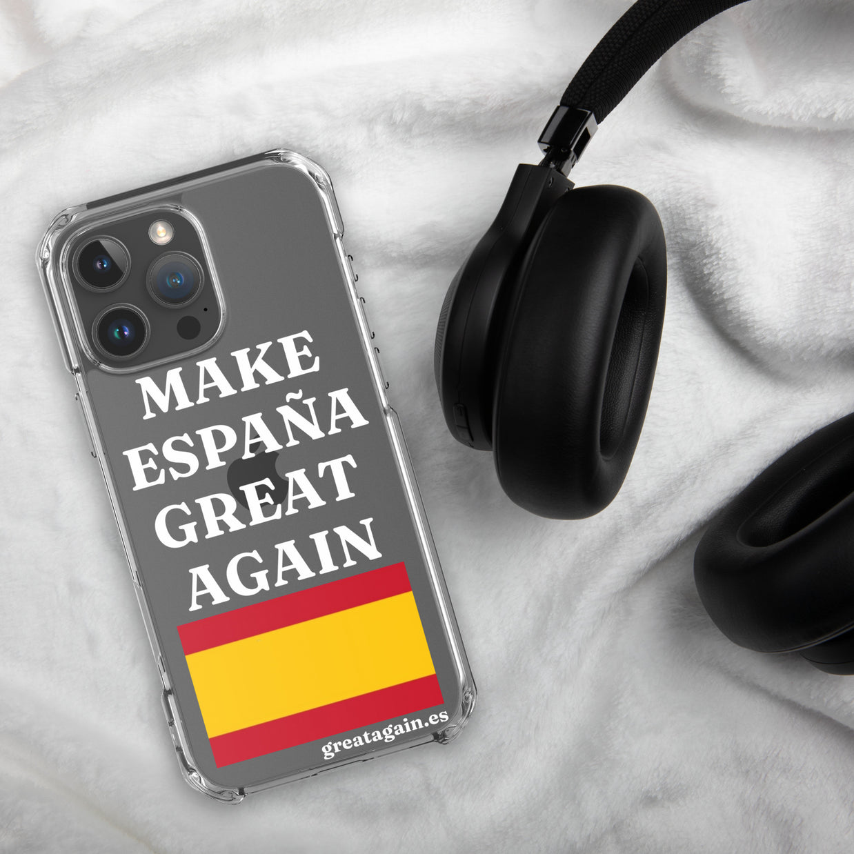 Carcasa transparente para iPhone® Make España Great Again