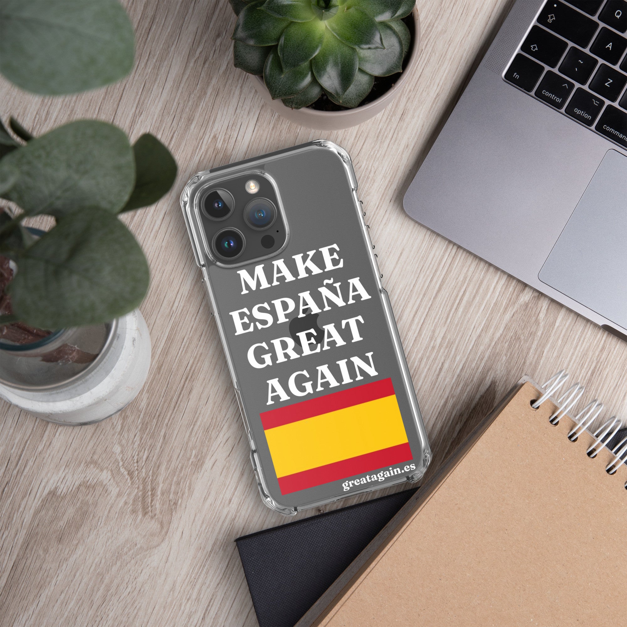 Carcasa transparente para iPhone® Make España Great Again