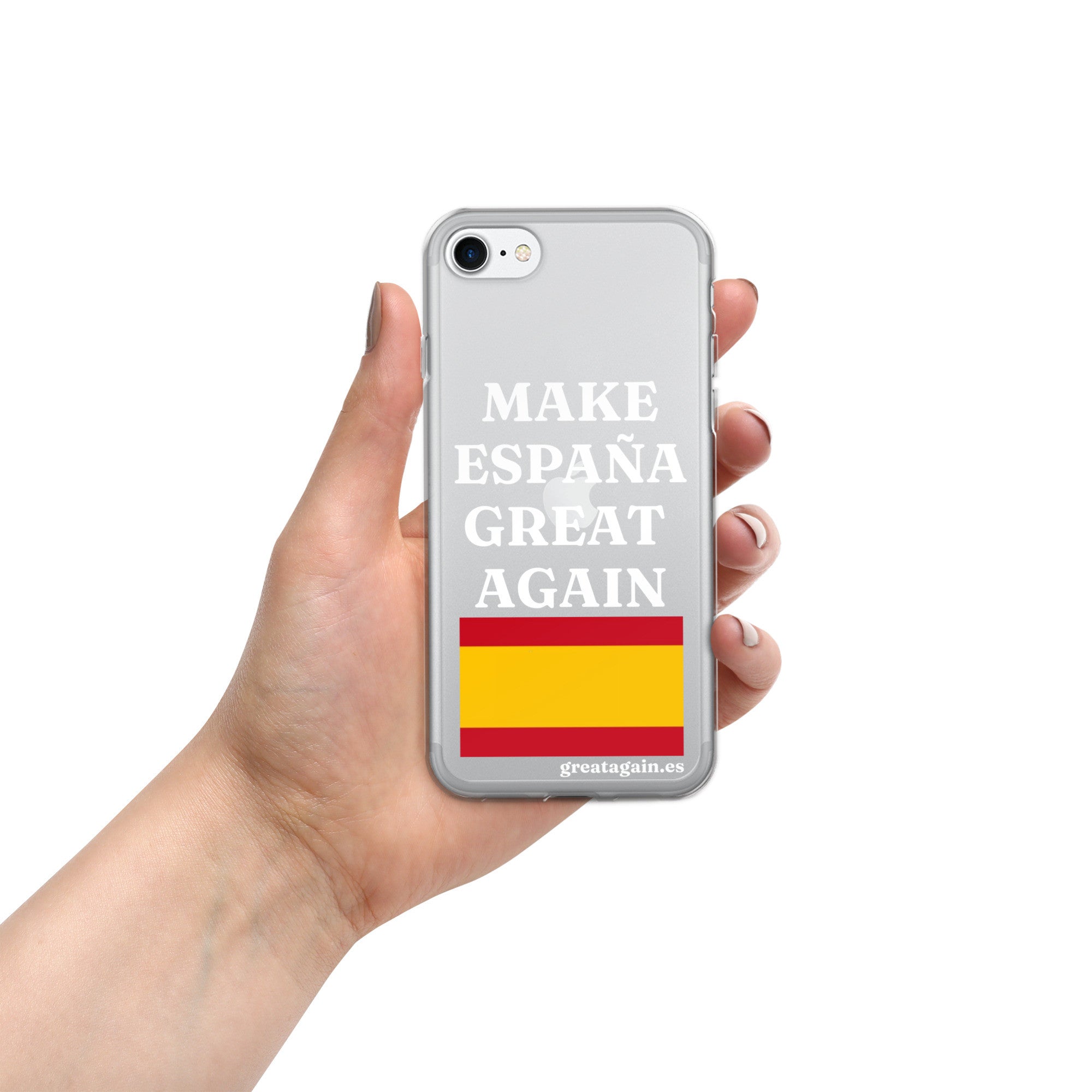 Carcasa transparente para iPhone® Make España Great Again