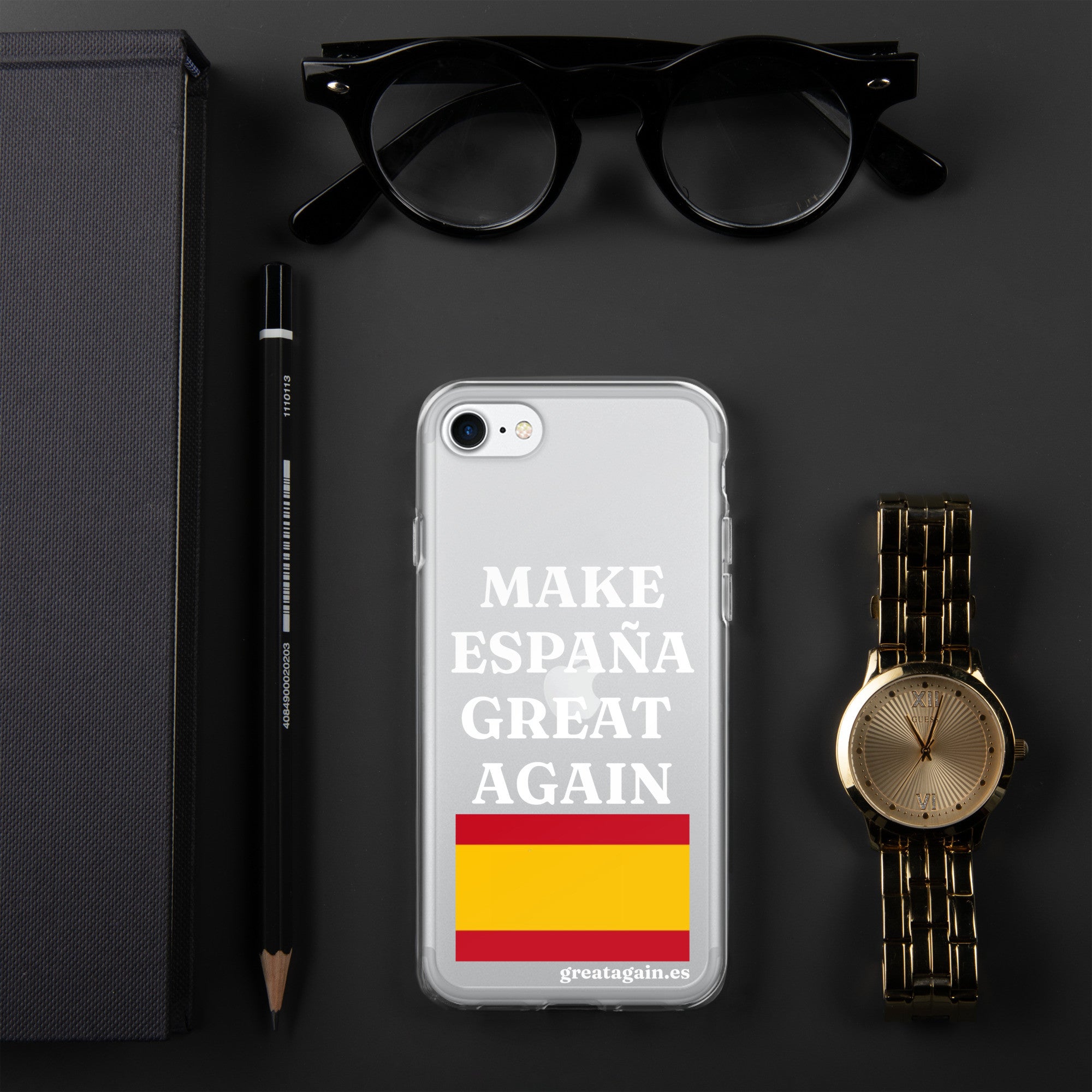 Carcasa transparente para iPhone® Make España Great Again