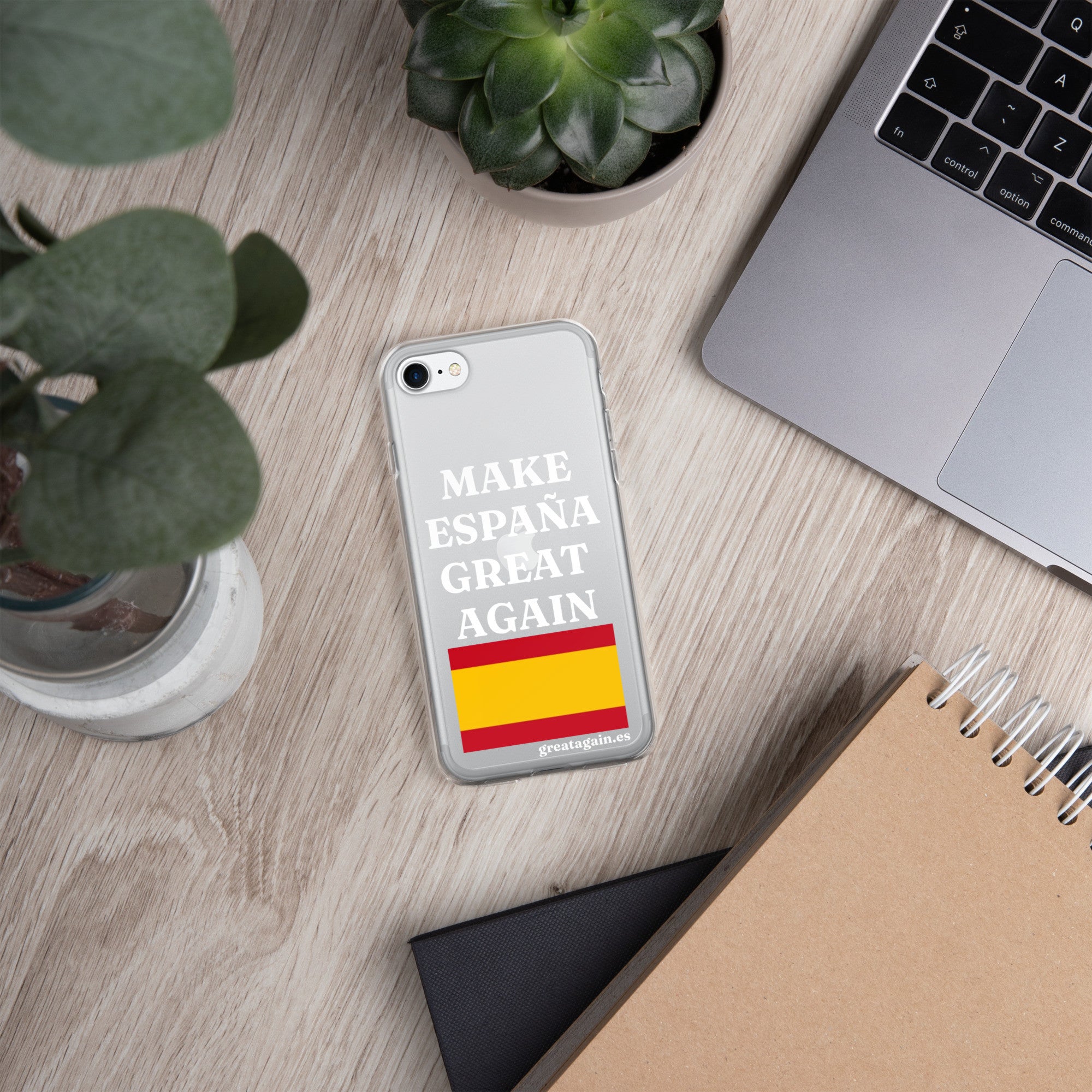 Carcasa transparente para iPhone® Make España Great Again