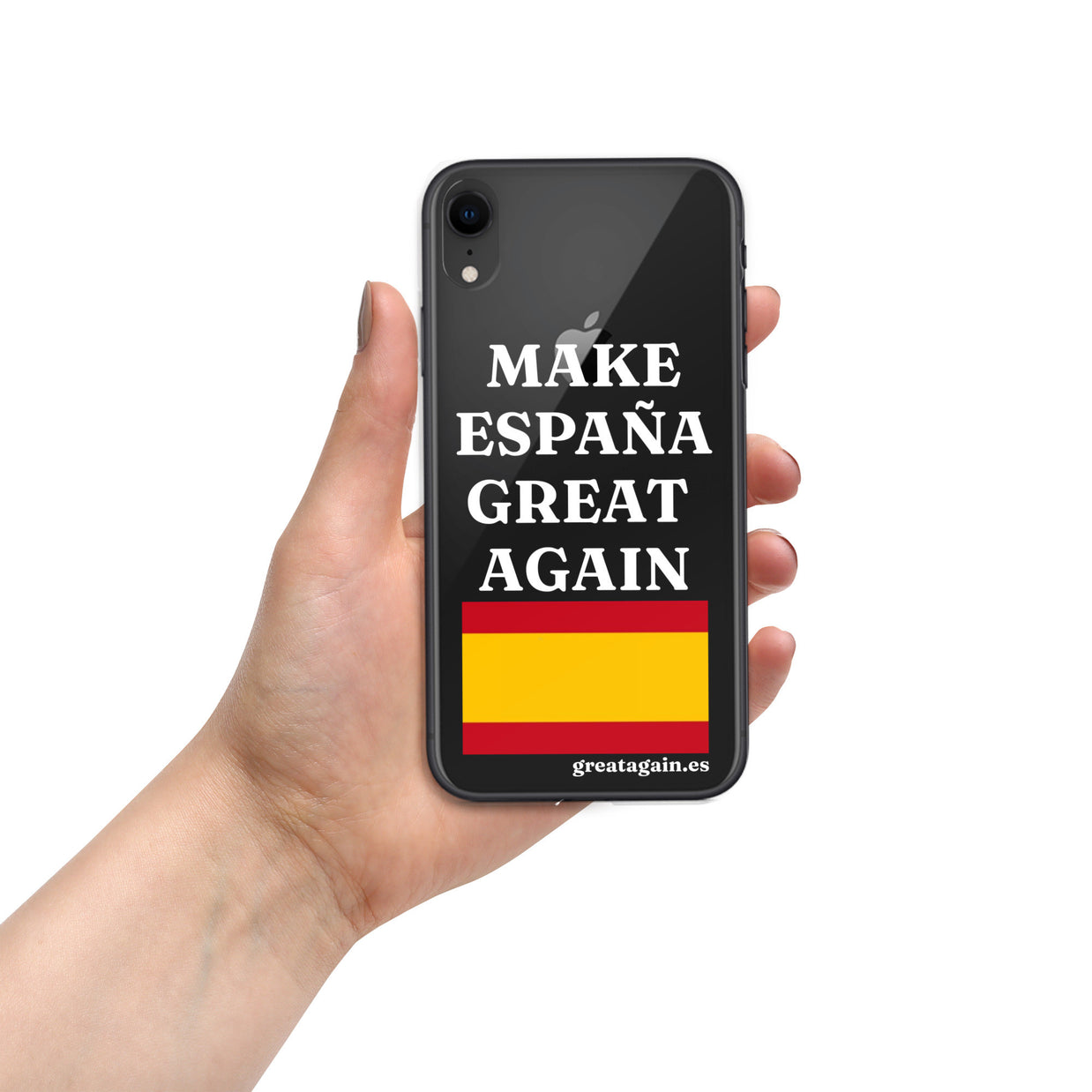 Carcasa transparente para iPhone® Make España Great Again