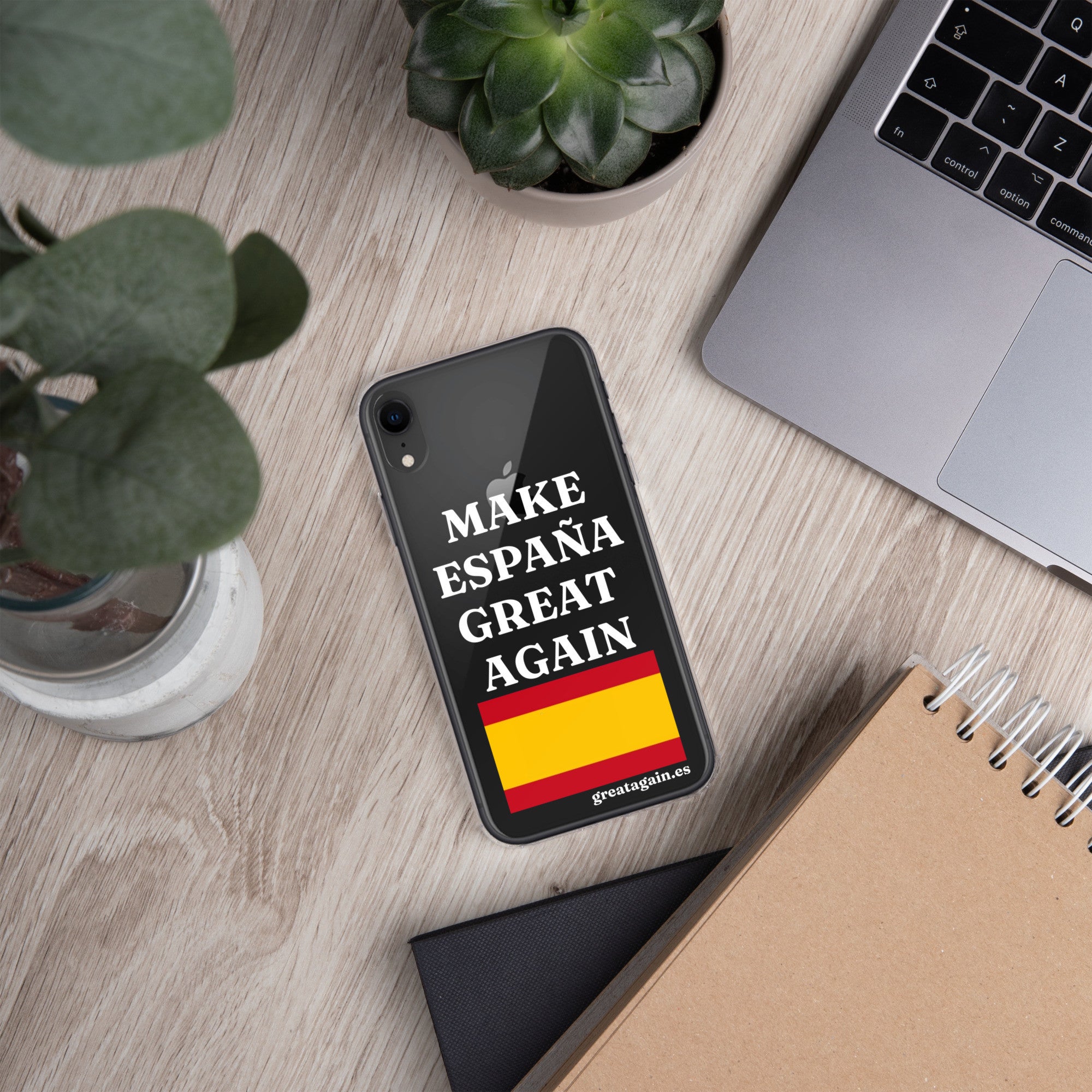 Carcasa transparente para iPhone® Make España Great Again