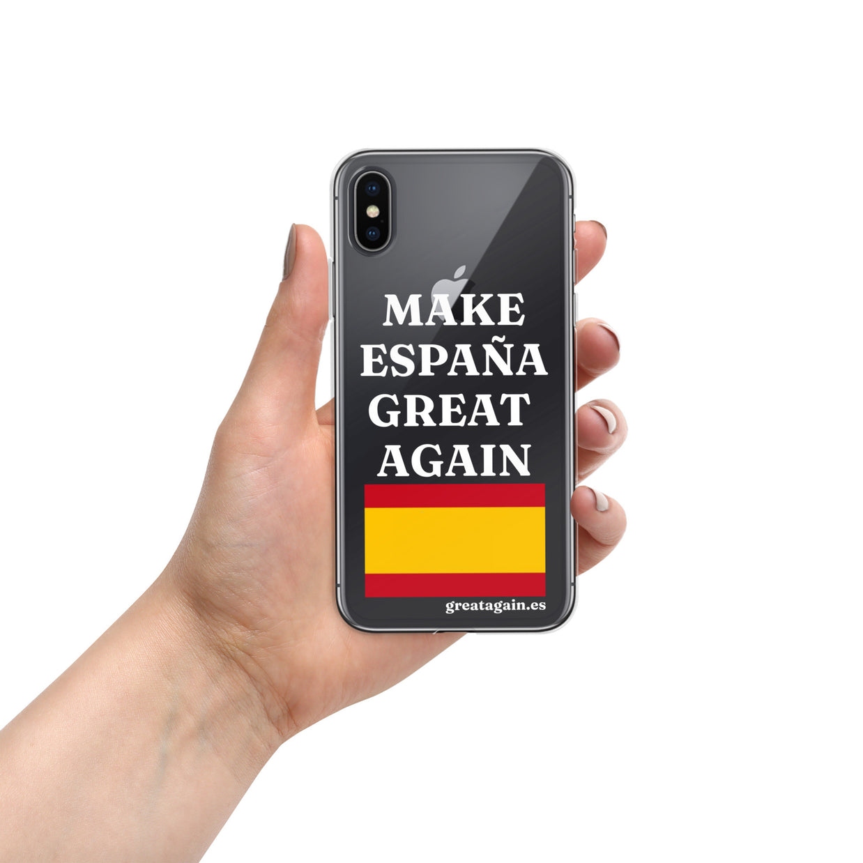 Carcasa transparente para iPhone® Make España Great Again