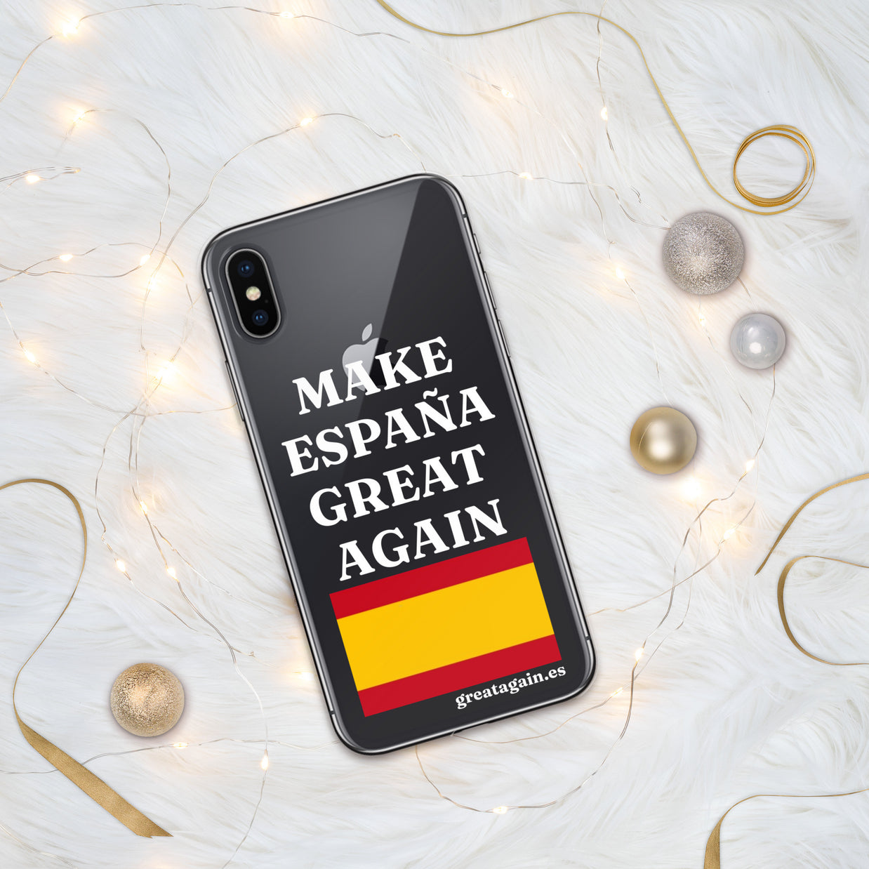 Carcasa transparente para iPhone® Make España Great Again
