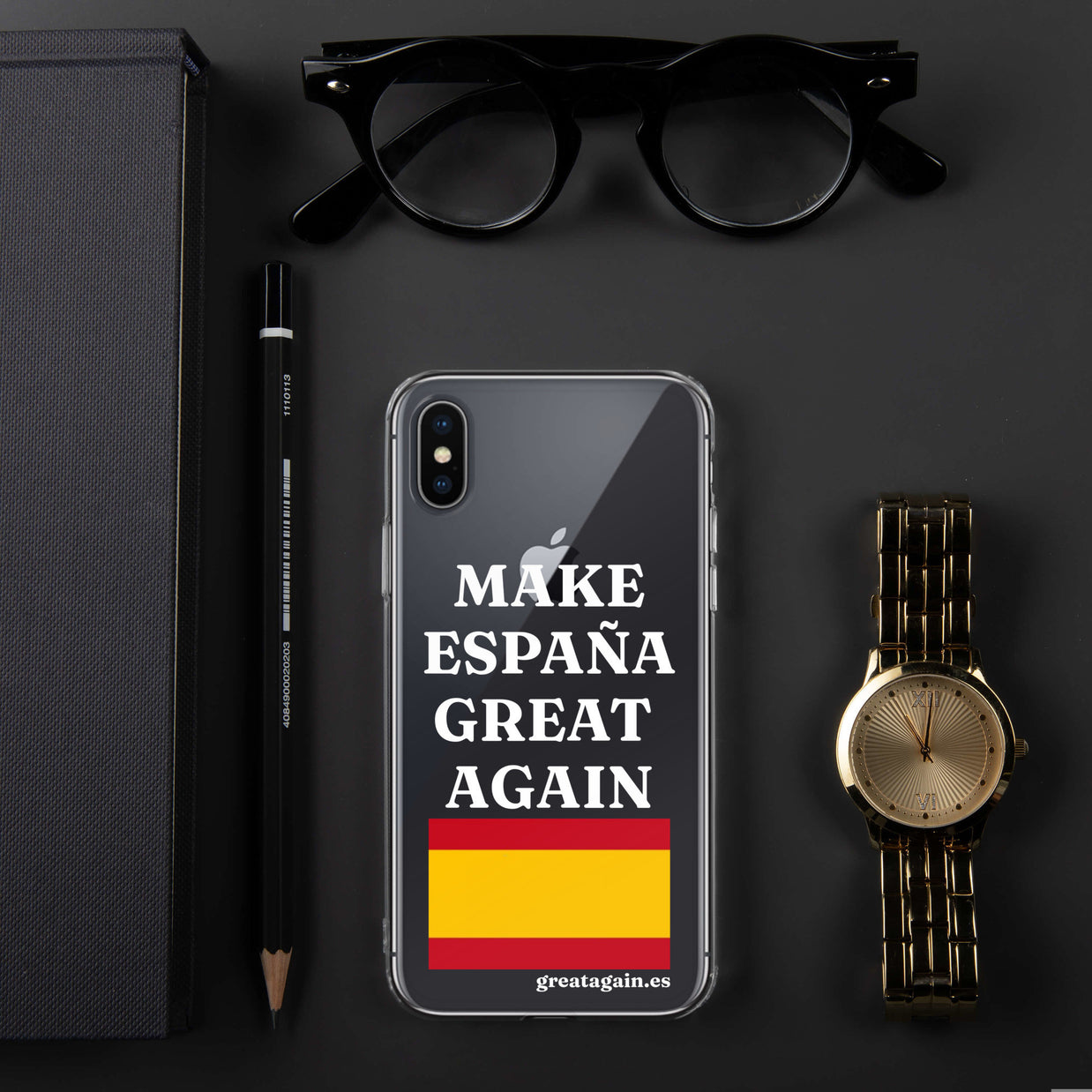 Carcasa transparente para iPhone® Make España Great Again