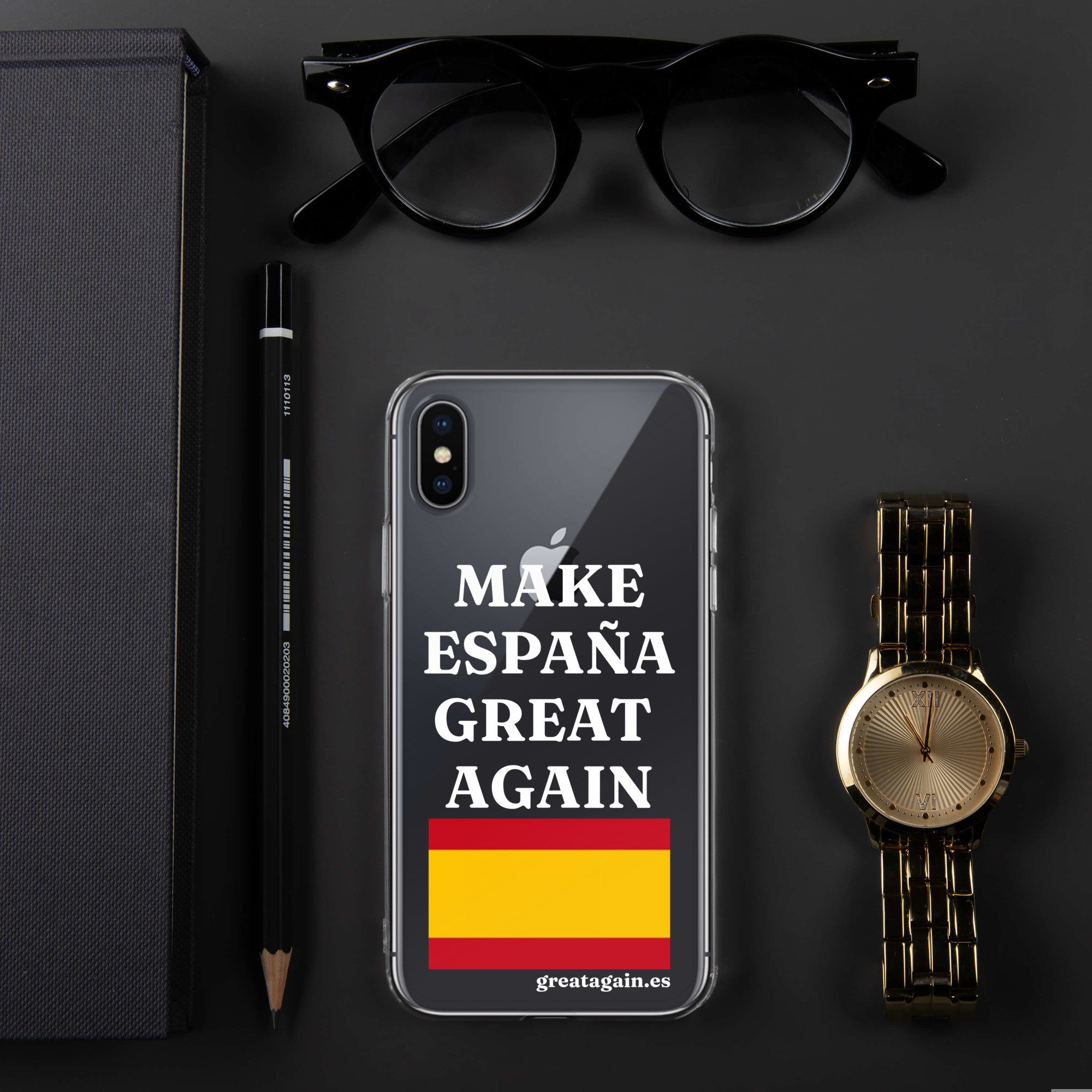 Carcasa transparente para iPhone® Make España Great Again
