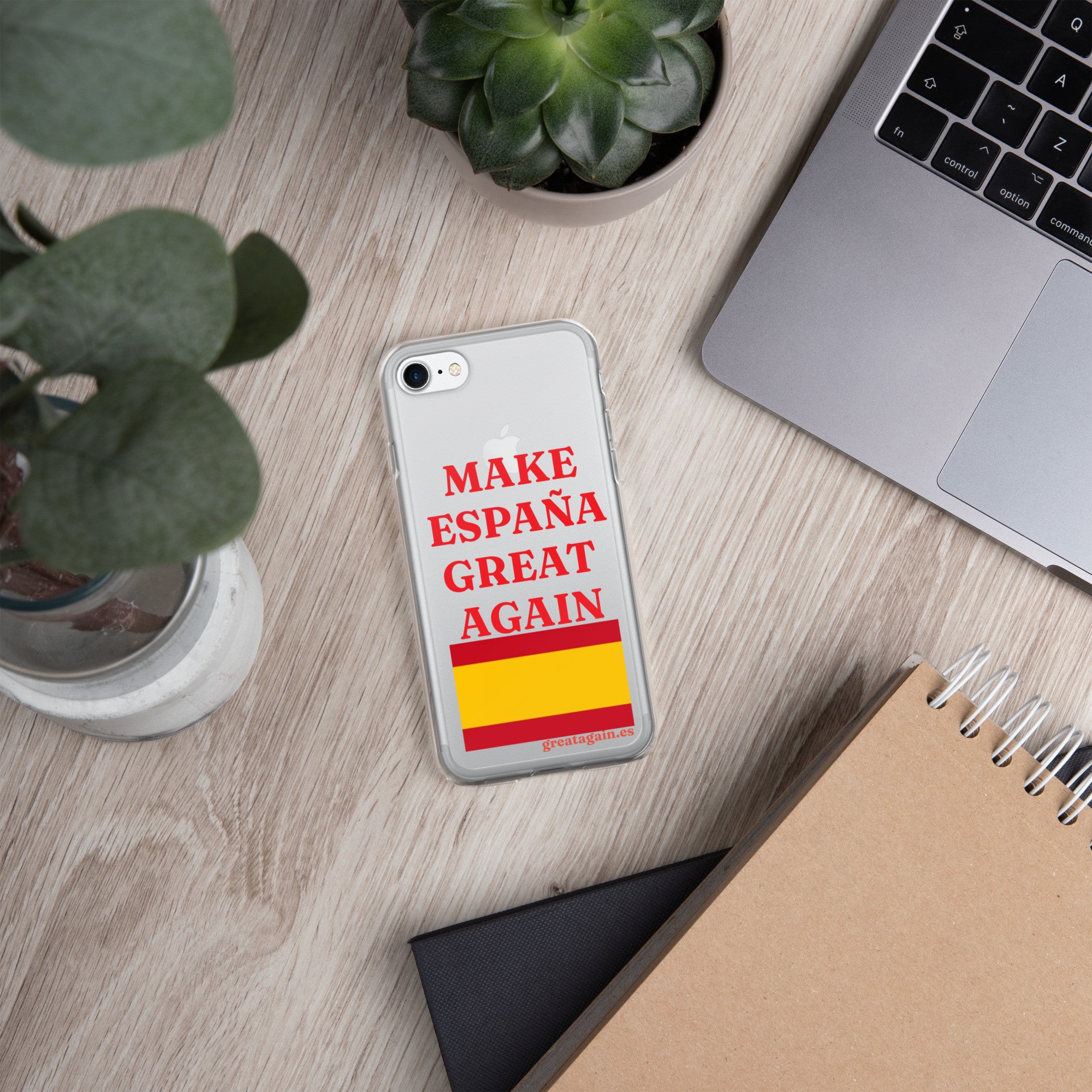 Carcasa transparente iPhone® Make España Great Again