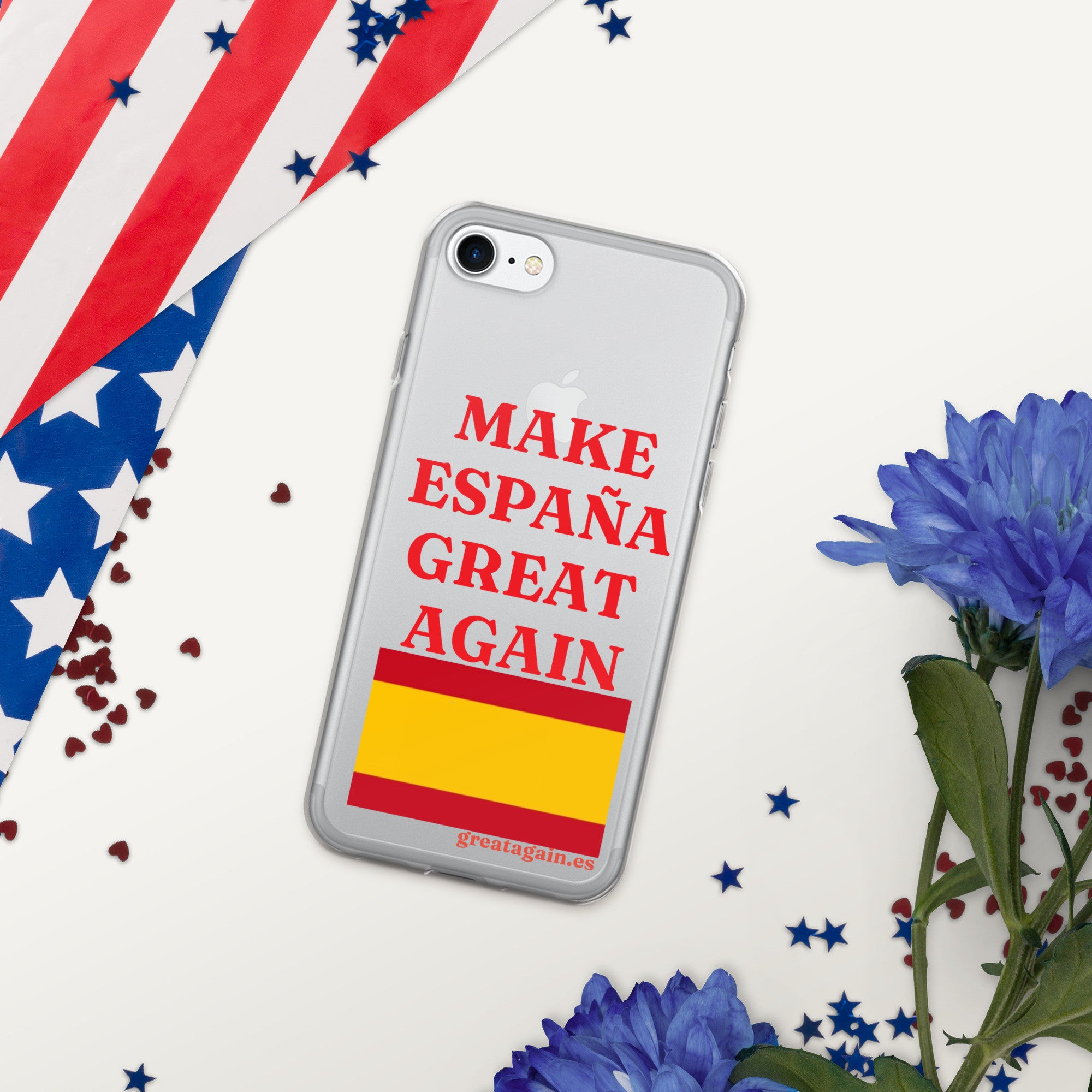Carcasa transparente iPhone® Make España Great Again