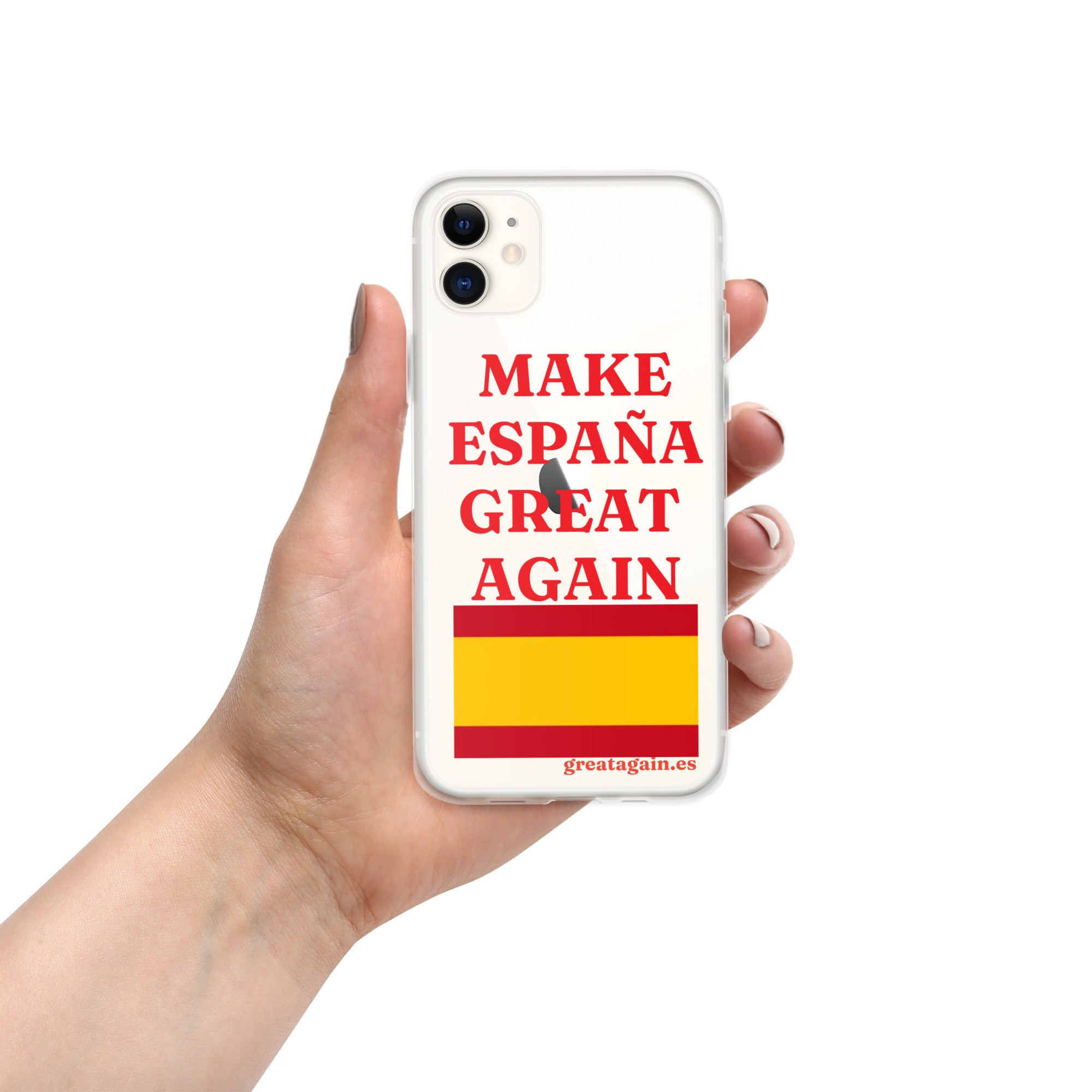 Carcasa transparente iPhone® Make España Great Again