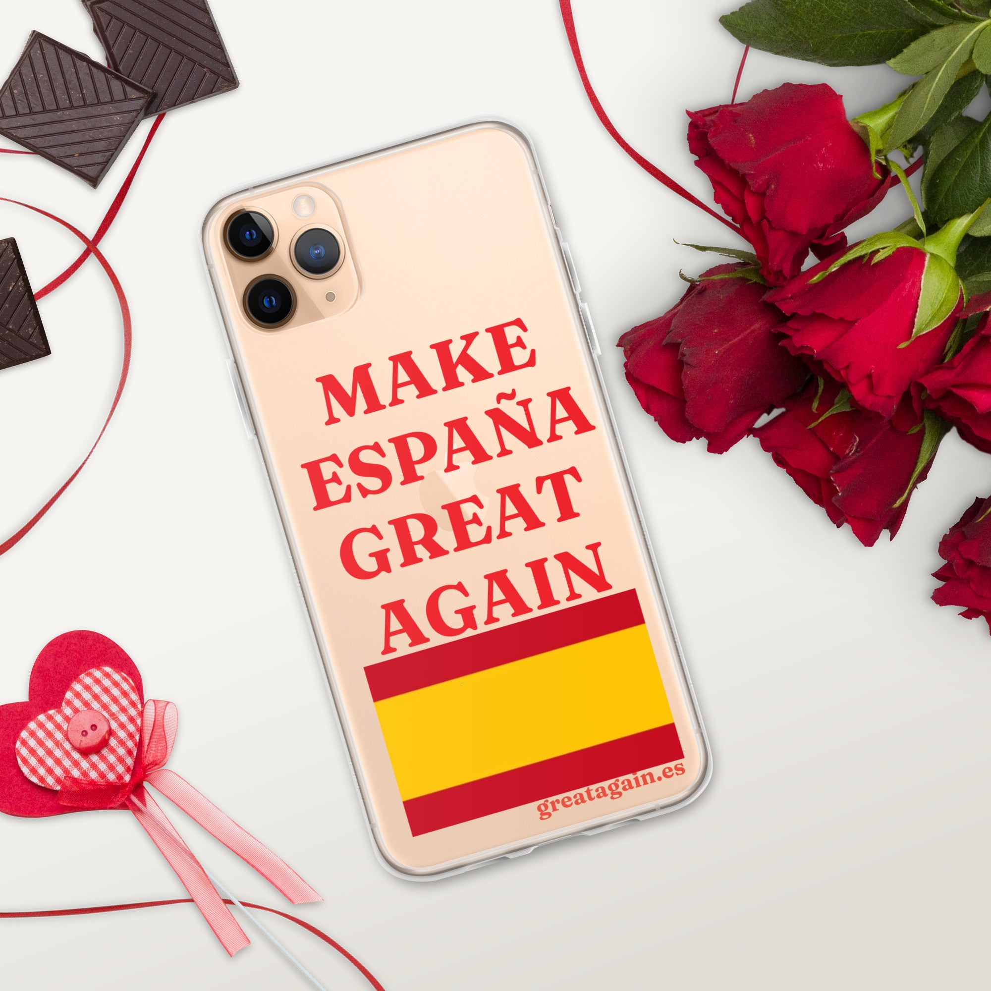 Carcasa transparente iPhone® Make España Great Again