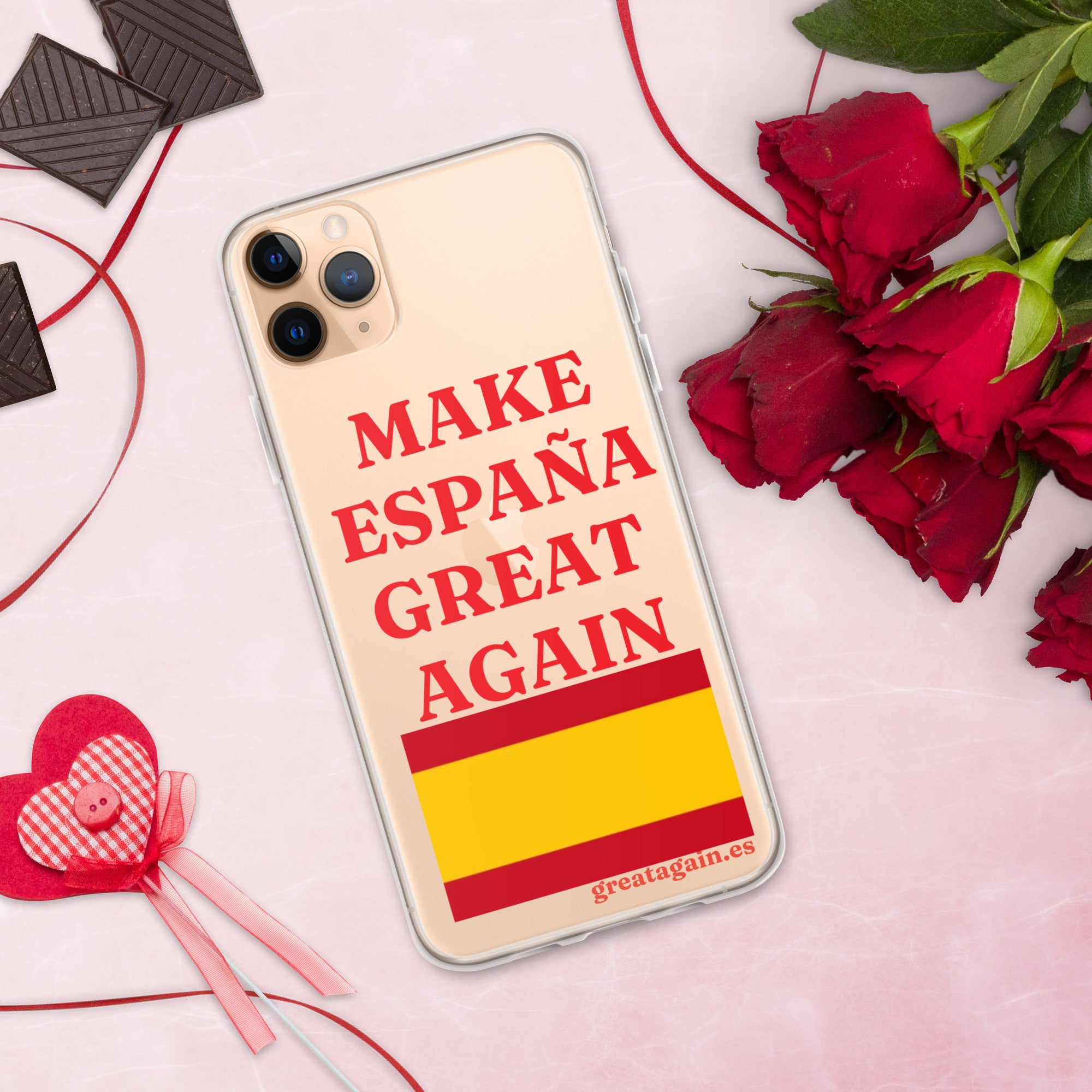 Carcasa transparente iPhone® Make España Great Again