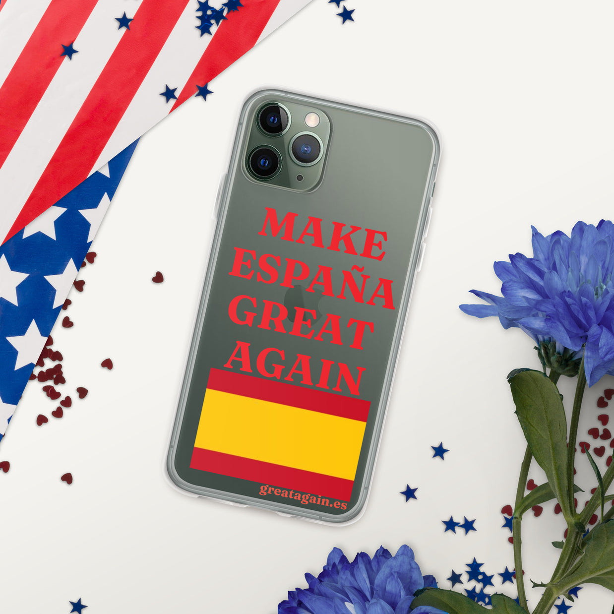 Carcasa transparente iPhone® Make España Great Again
