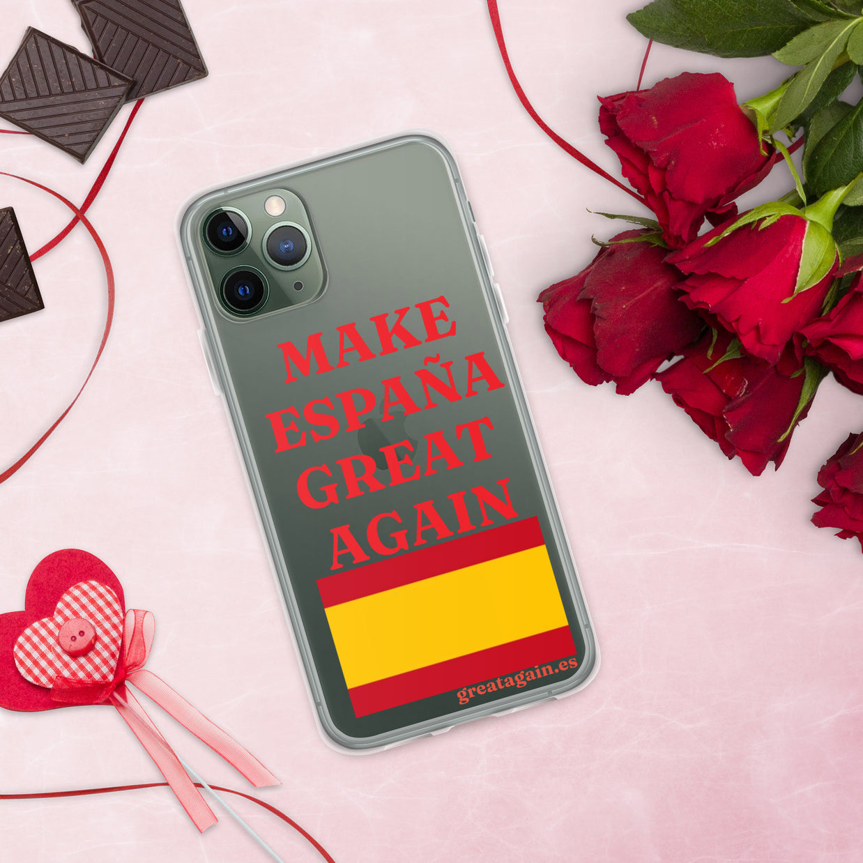 Carcasa transparente iPhone® Make España Great Again