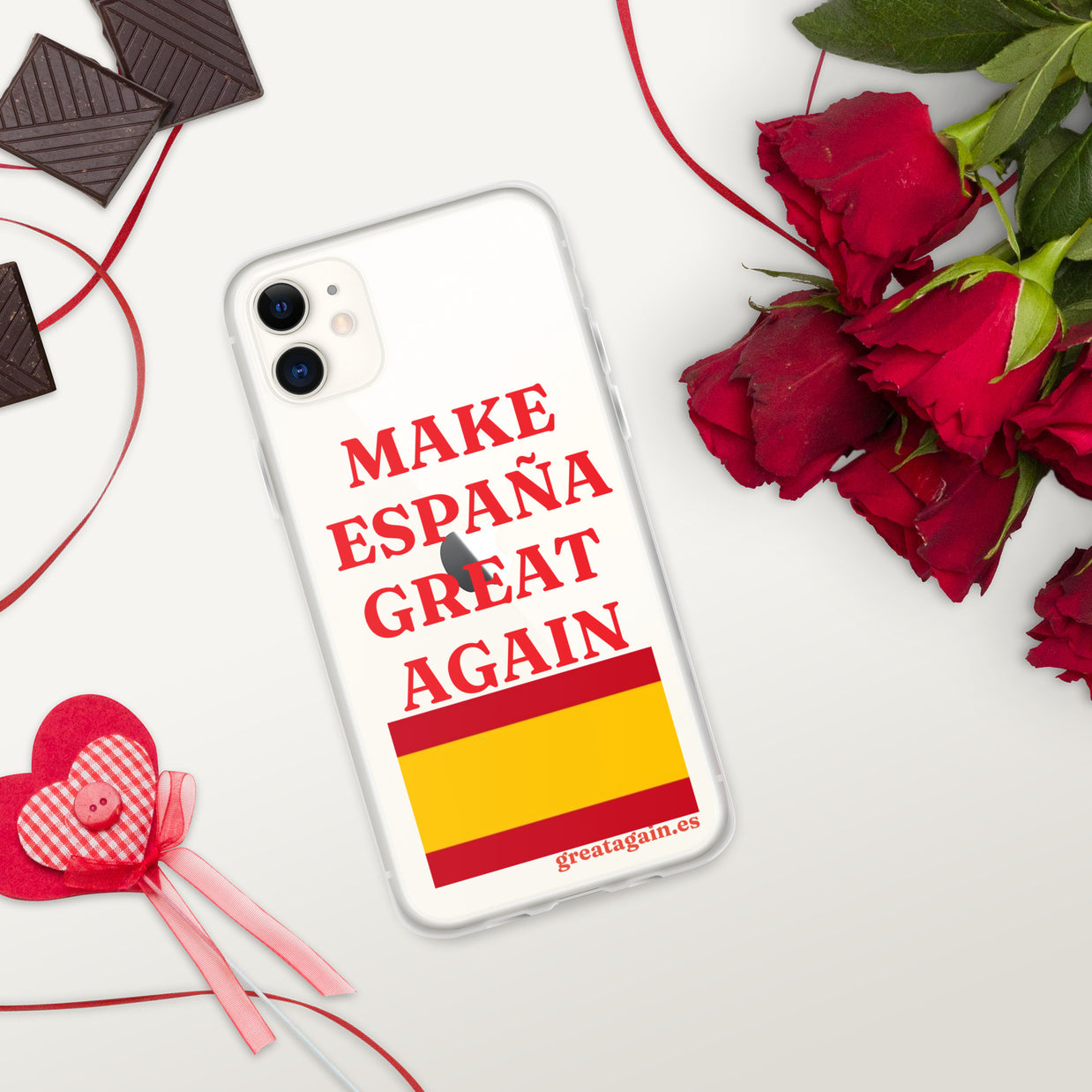 Carcasa transparente iPhone® Make España Great Again