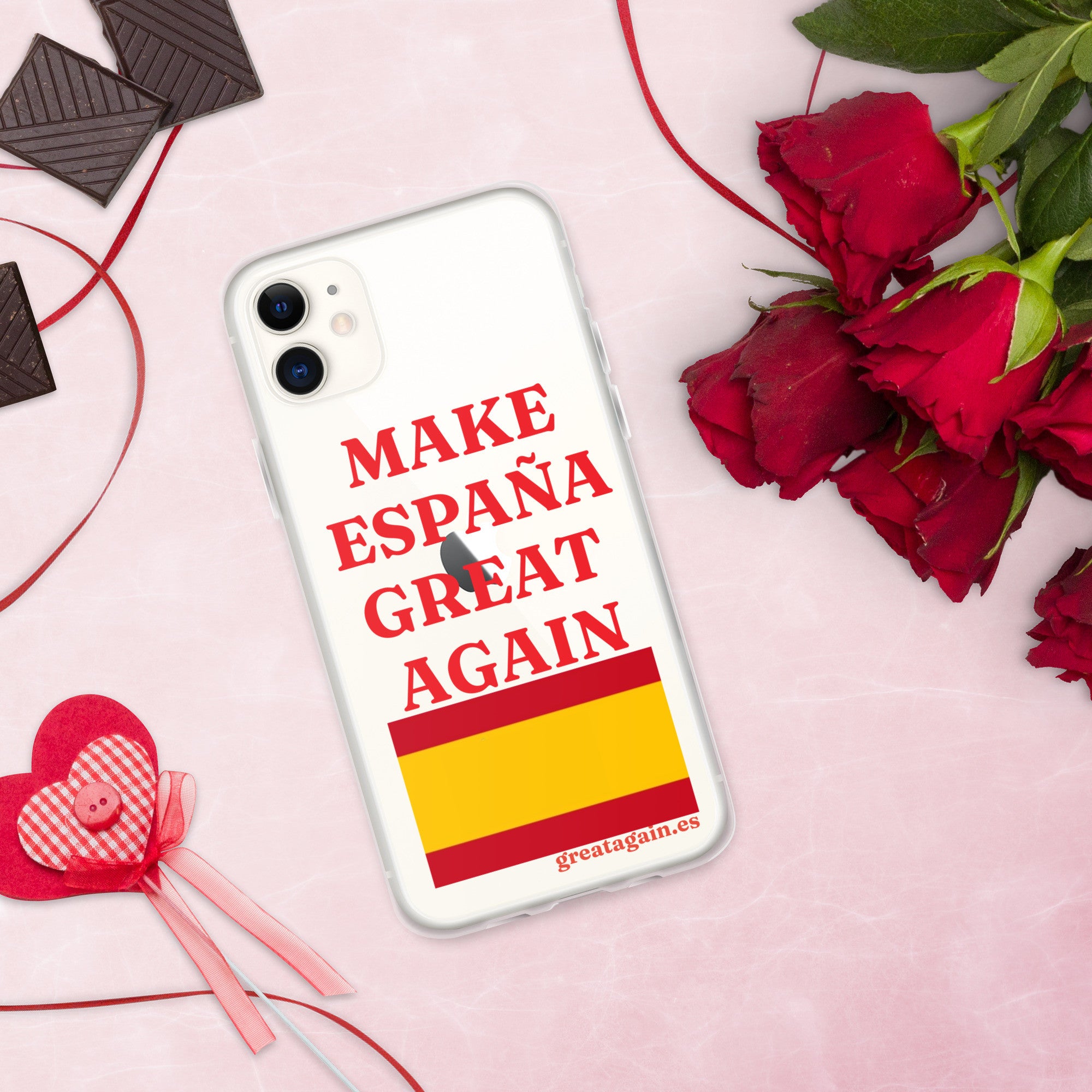 Carcasa transparente iPhone® Make España Great Again
