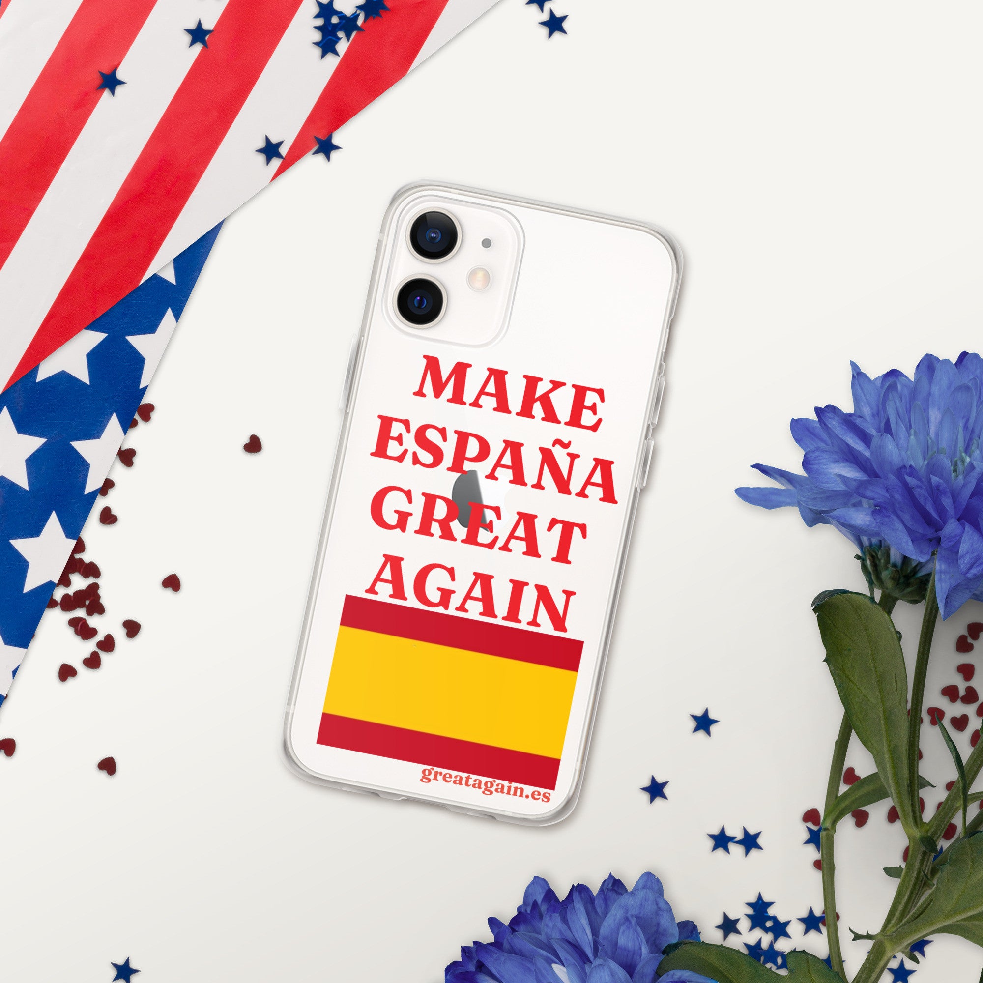 Carcasa transparente iPhone® Make España Great Again