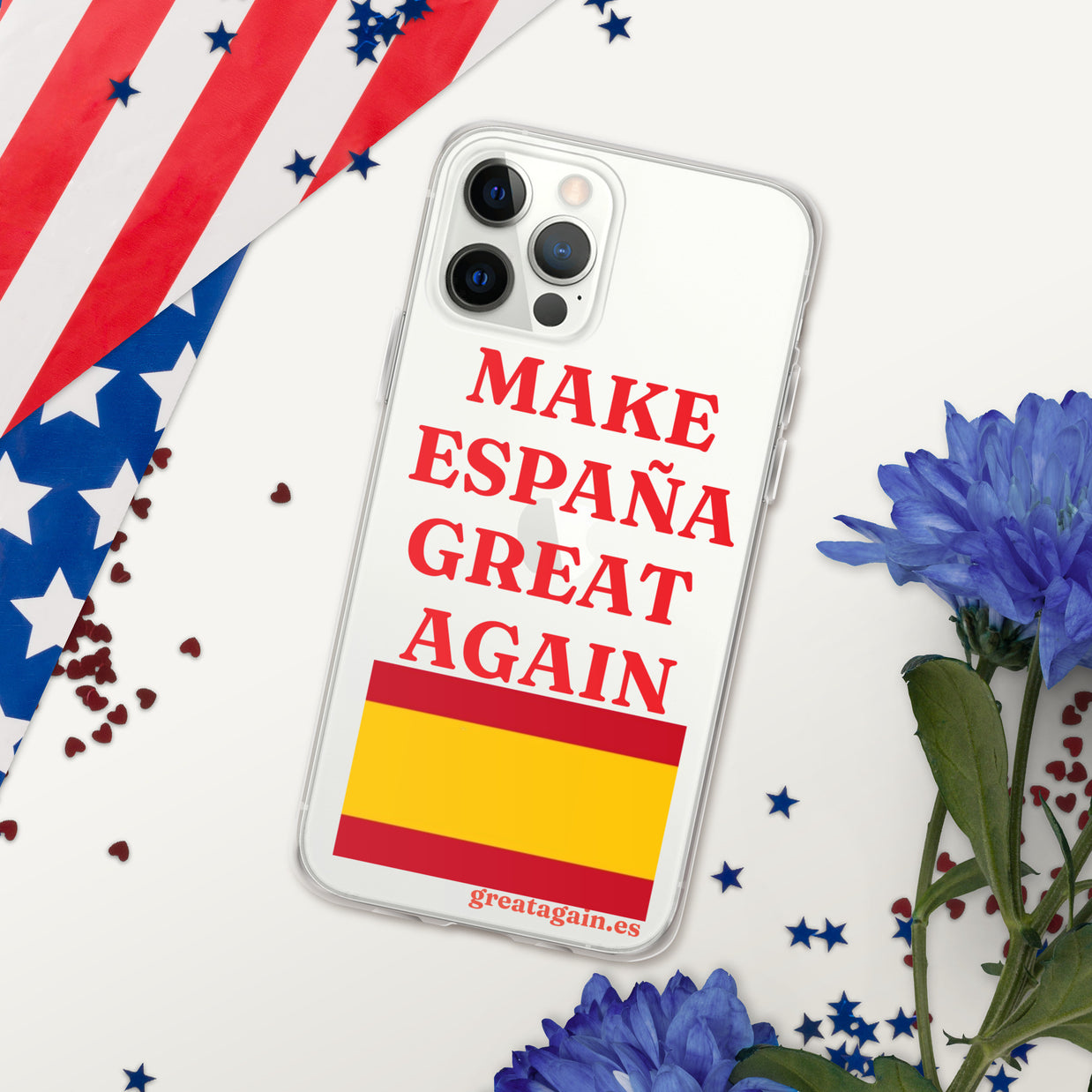 Carcasa transparente iPhone® Make España Great Again