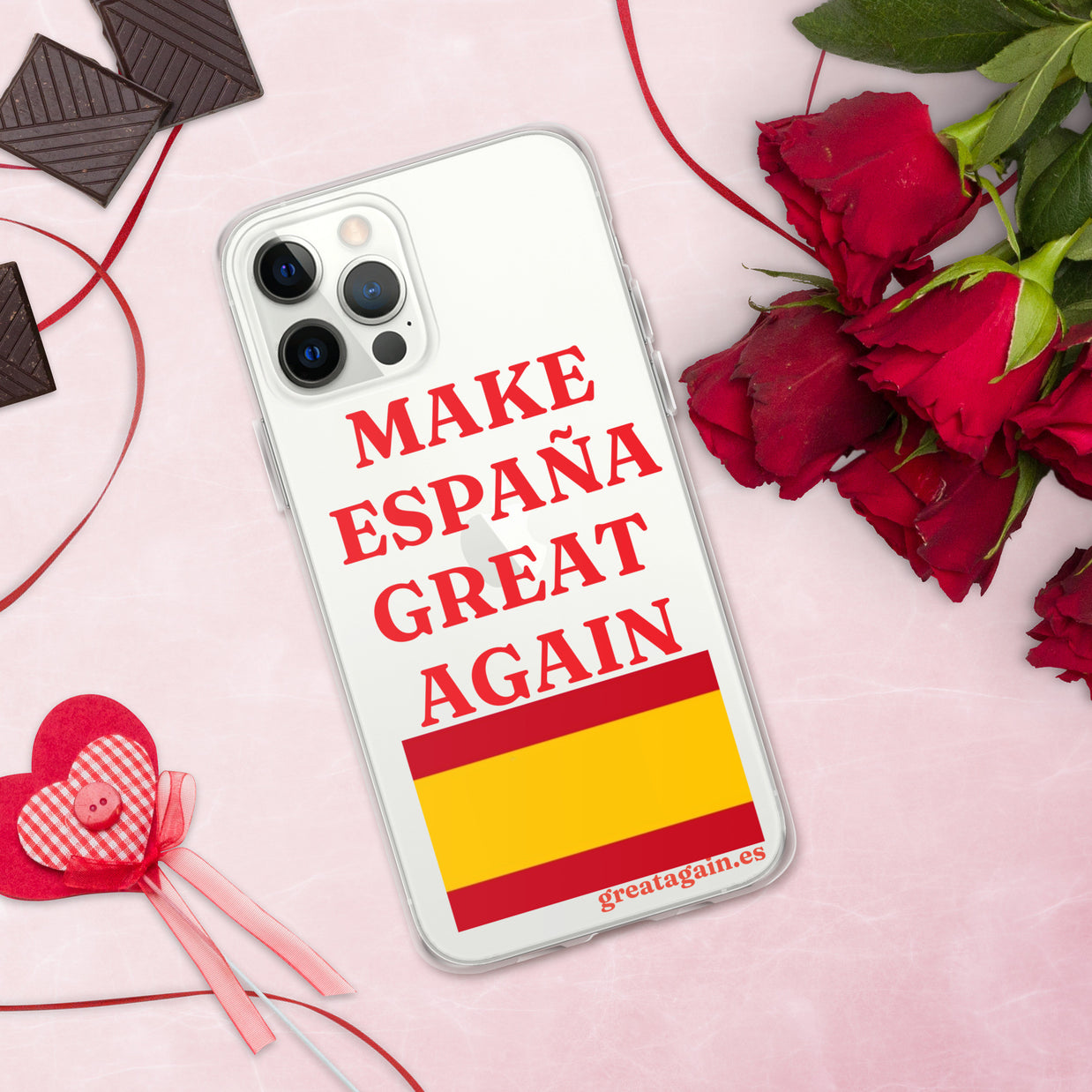 Carcasa transparente iPhone® Make España Great Again