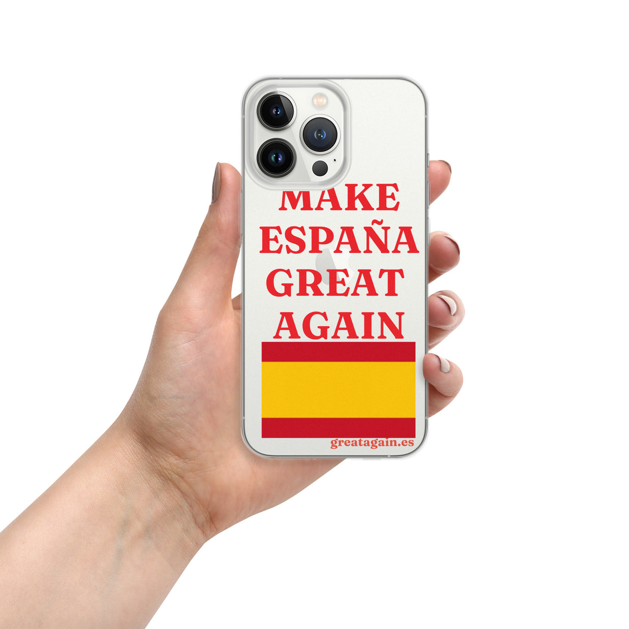Carcasa transparente iPhone® Make España Great Again