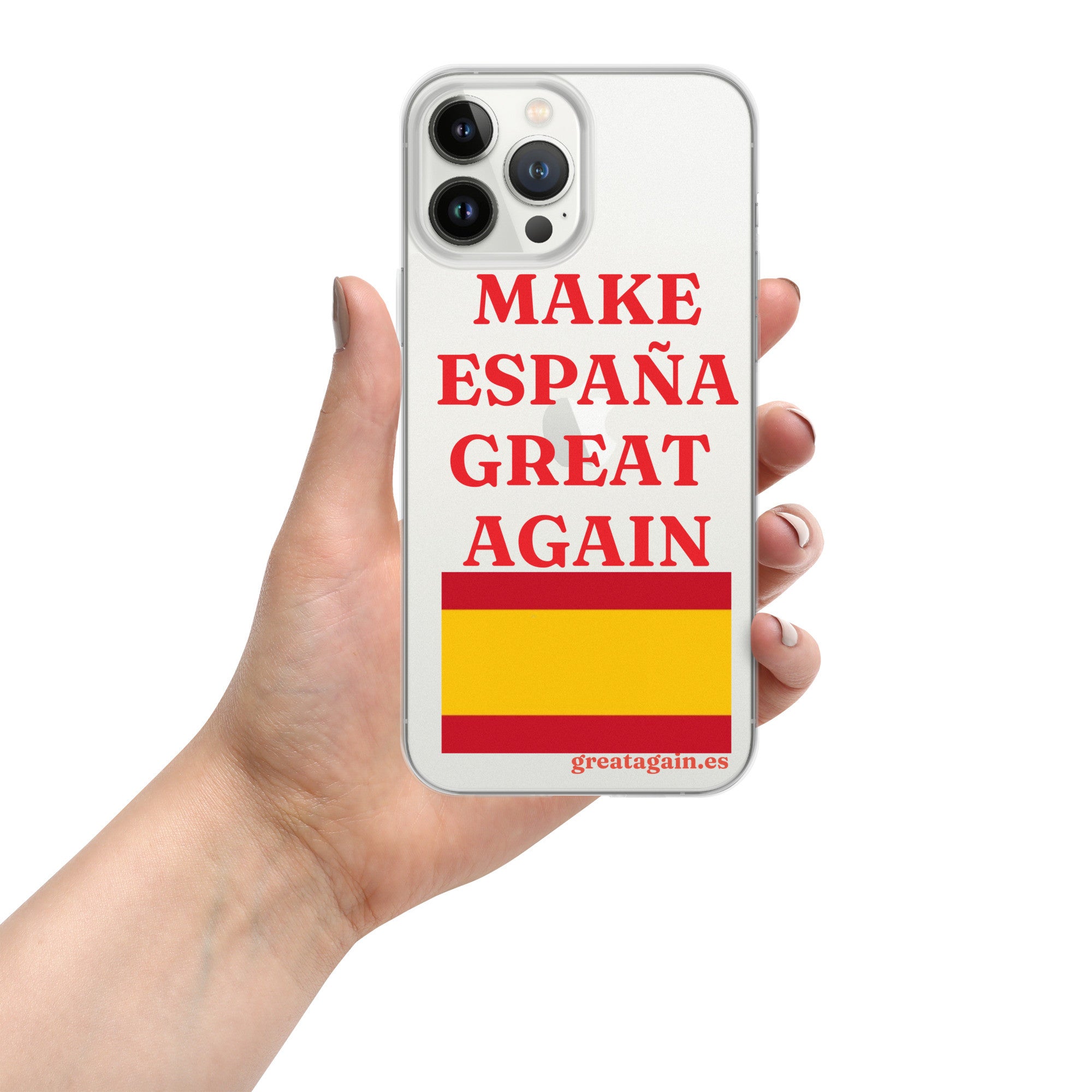 Carcasa transparente iPhone® Make España Great Again